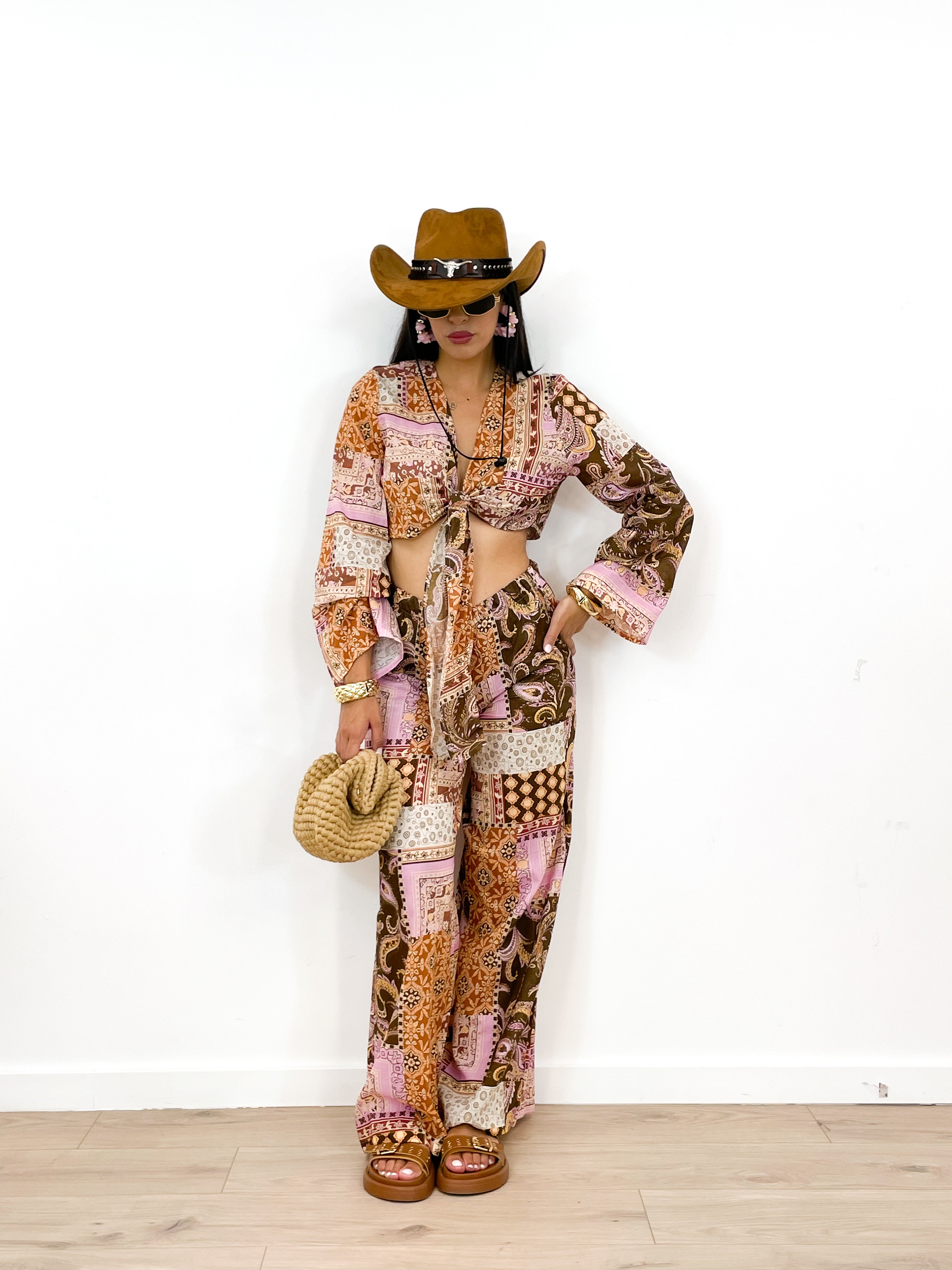 Coordinato mosaico boho cammello