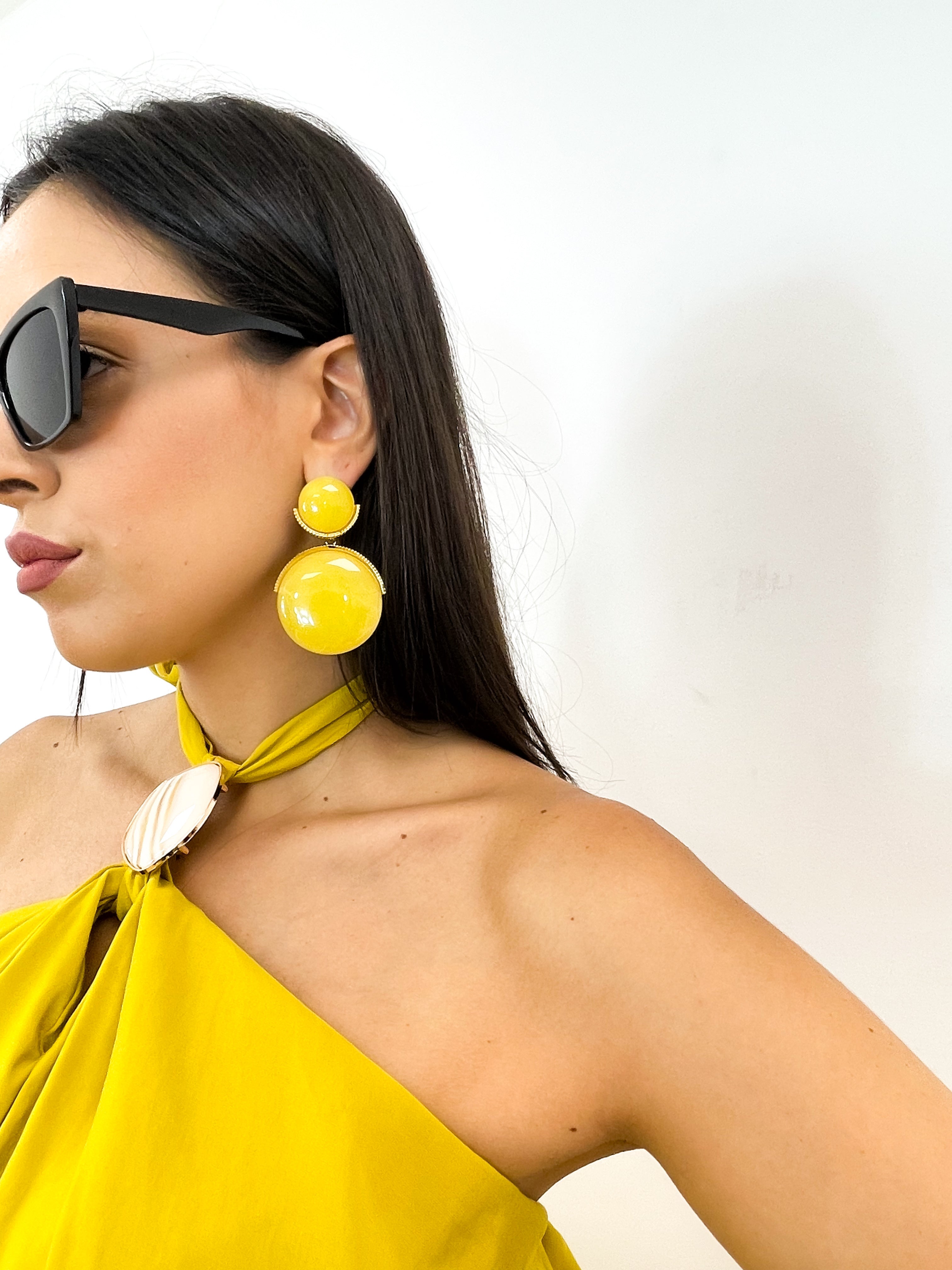 Orecchini pendente giallo