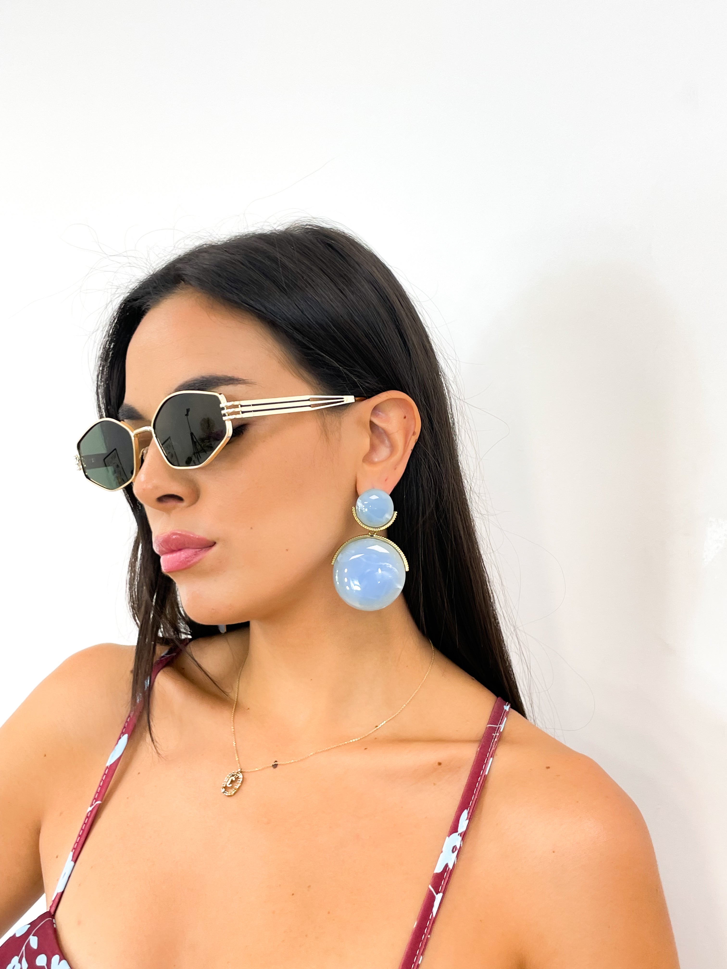 Orecchini pendente azzurro