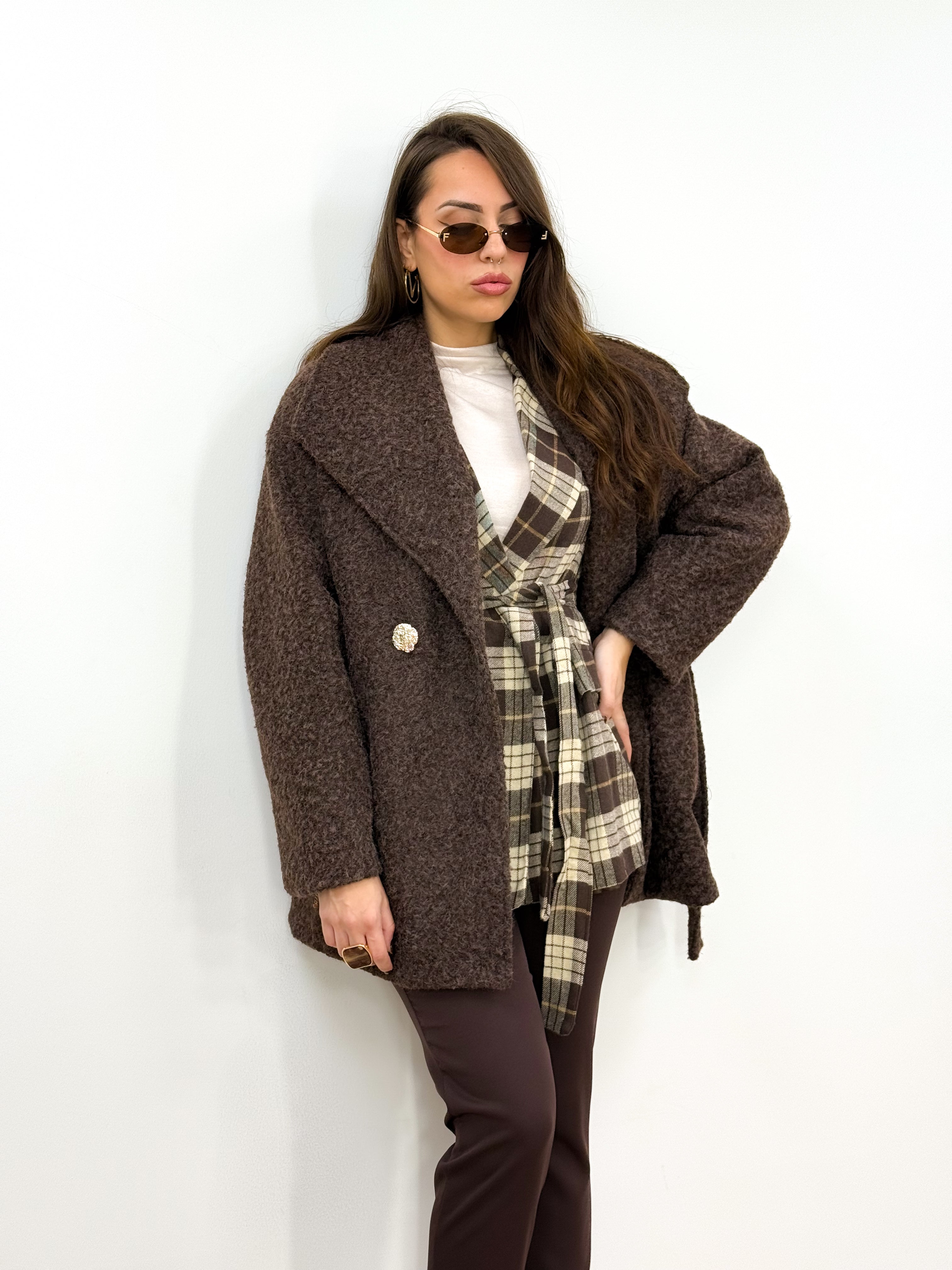 Cappotto Midi-Glenda Marrone