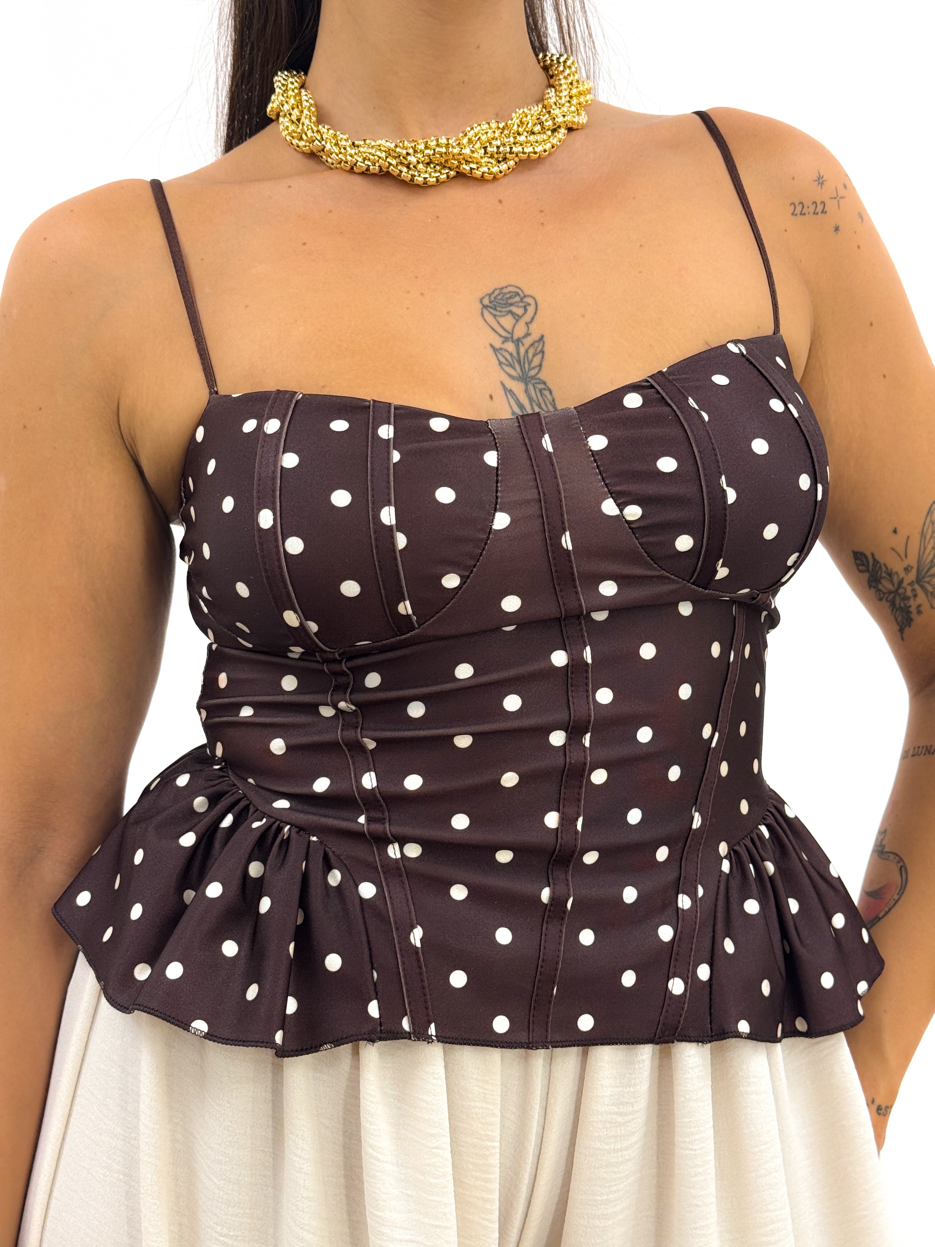 Top Lucy Pois MARRONE
