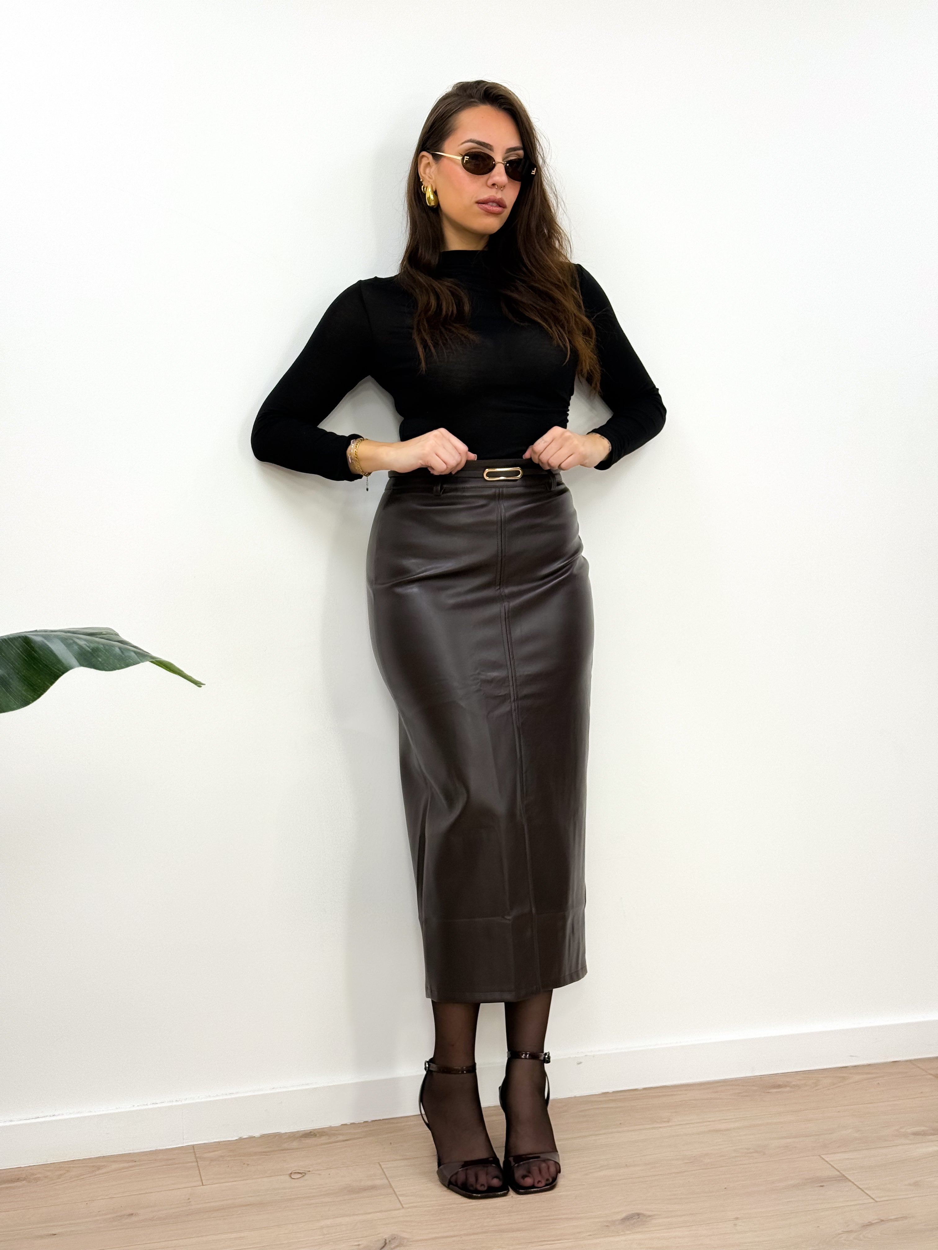 Gonna Charm Ecopelle MARRONE