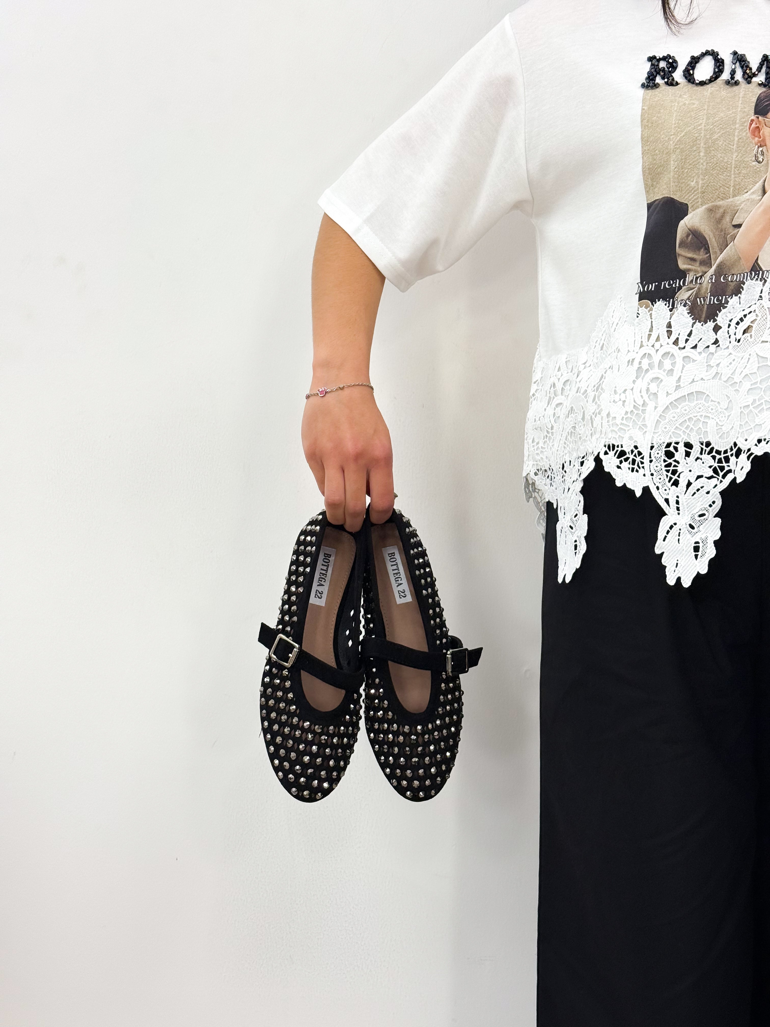 Ballerine SPARKLY nero