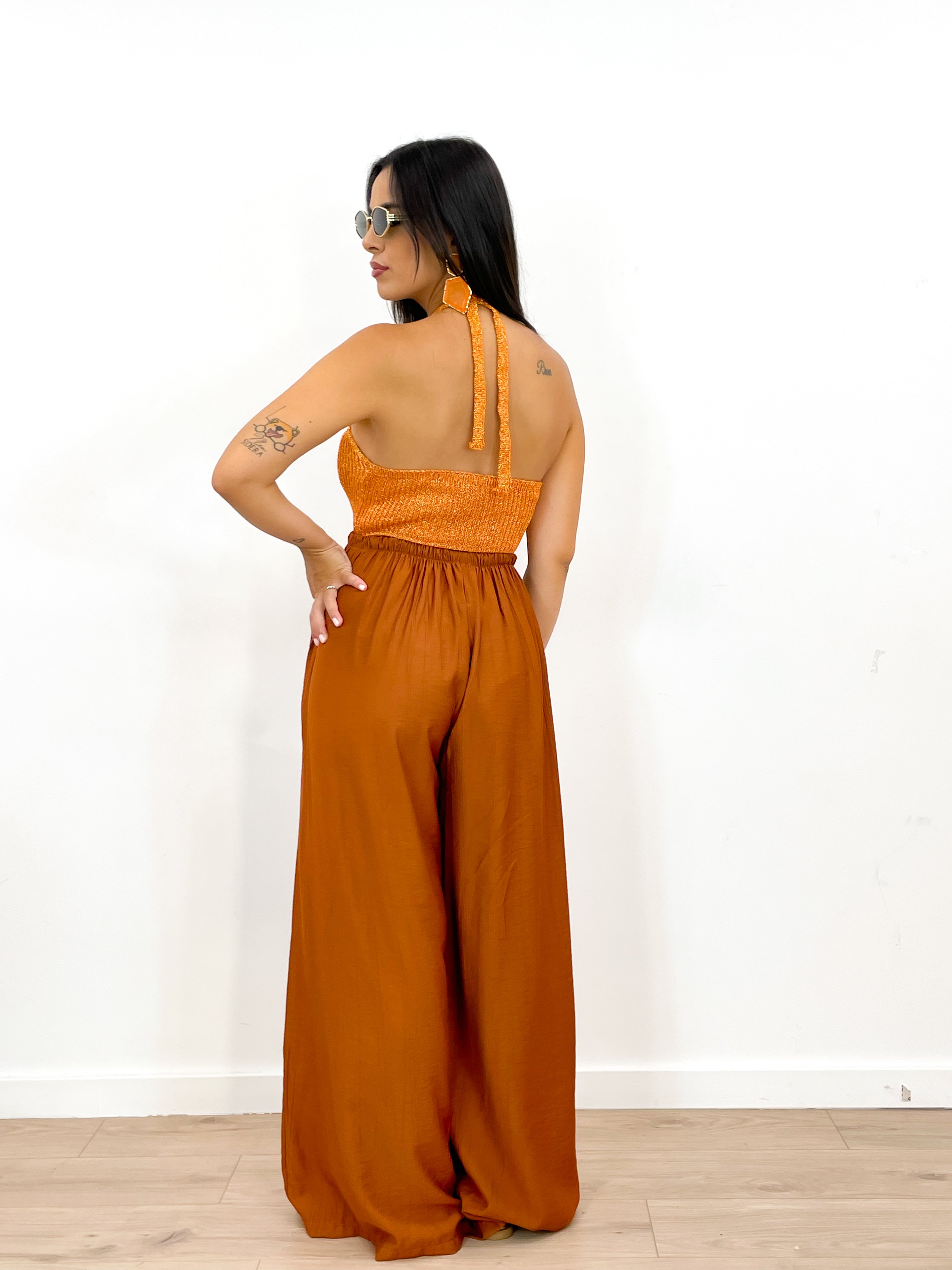 Top LUREX arancione