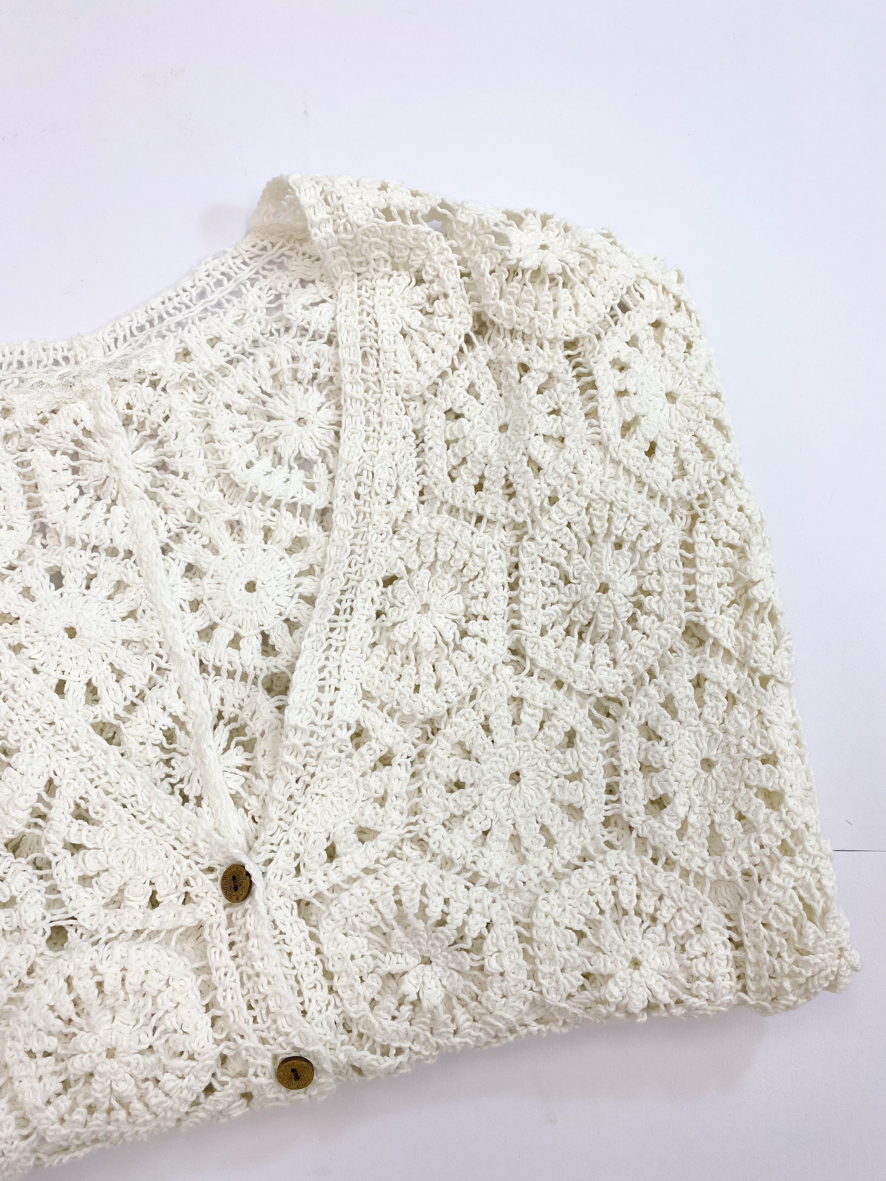 Cardigan CROCHET bianco