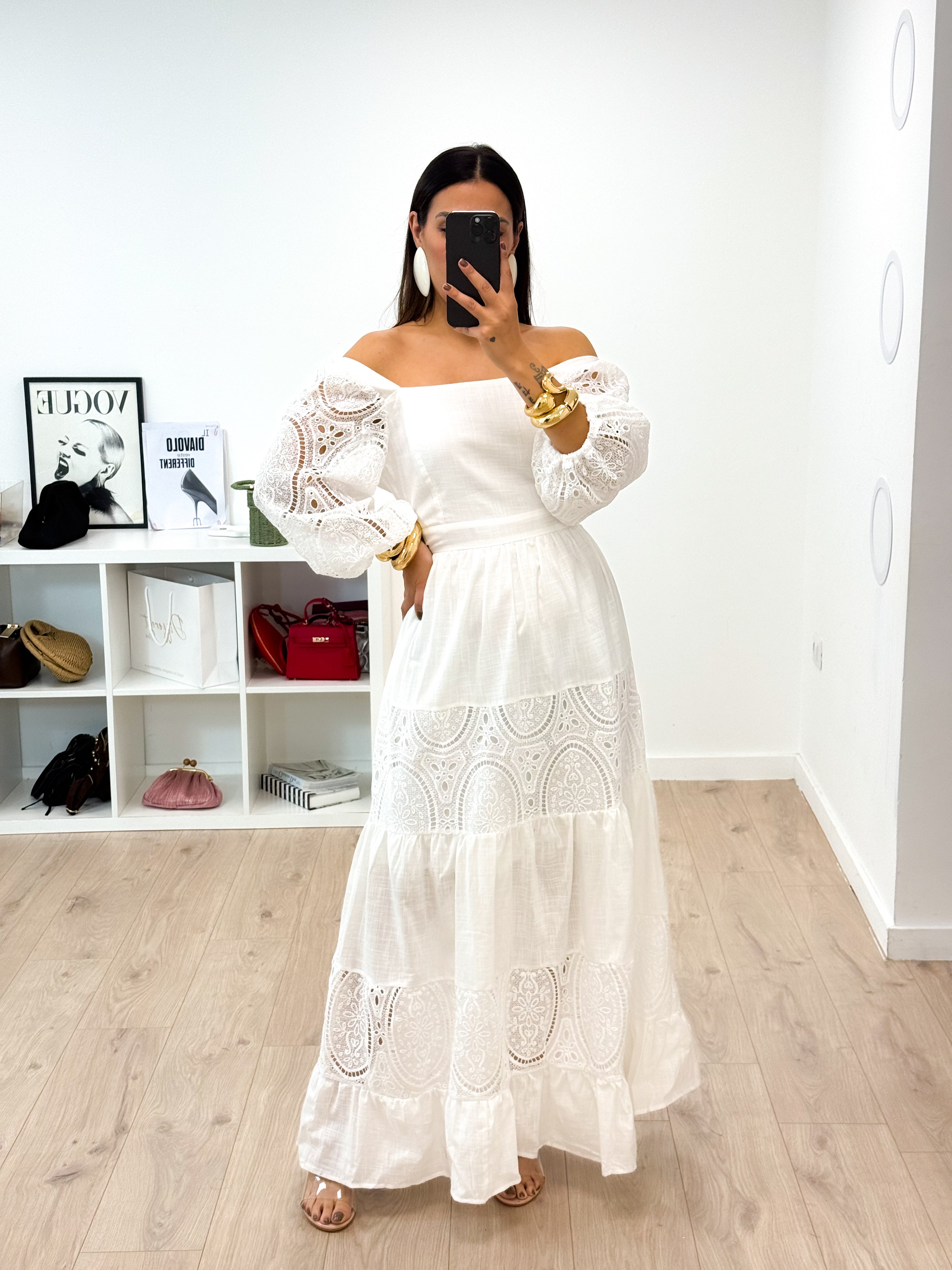 Abito PIZZO ROMANTICO bianco
