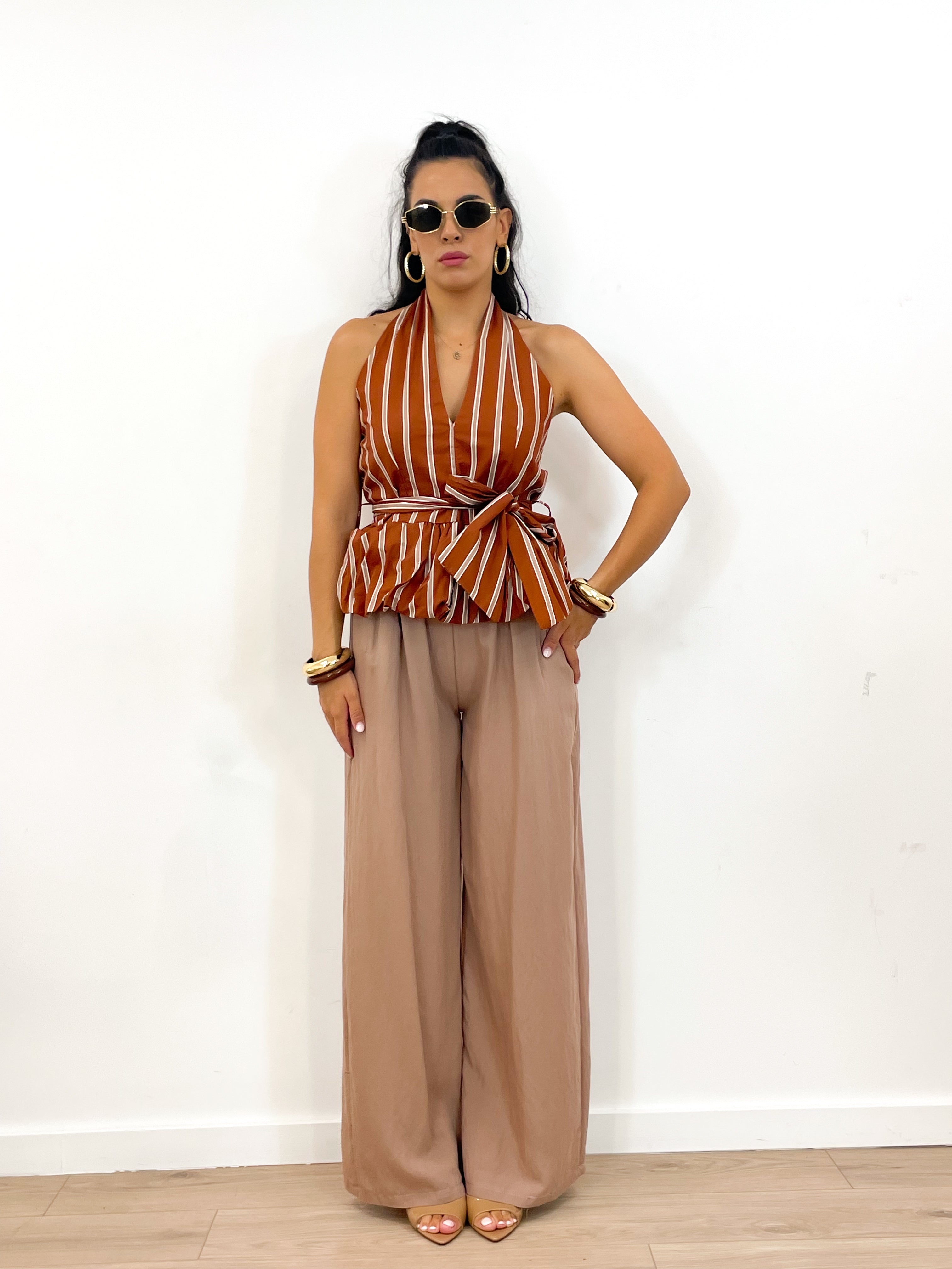 Top RUFFLE terracotta