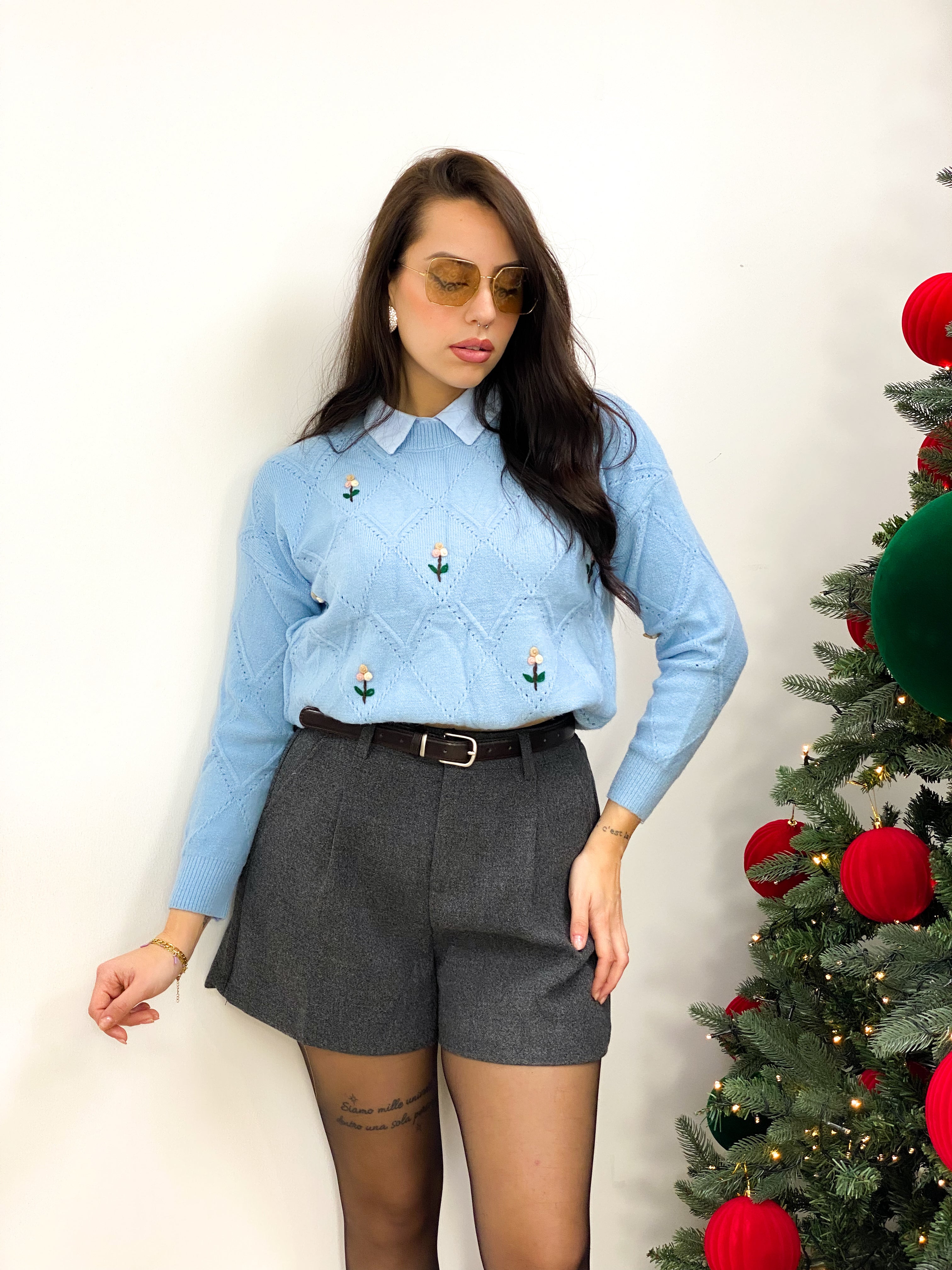 Maglione Fleur Azzurro