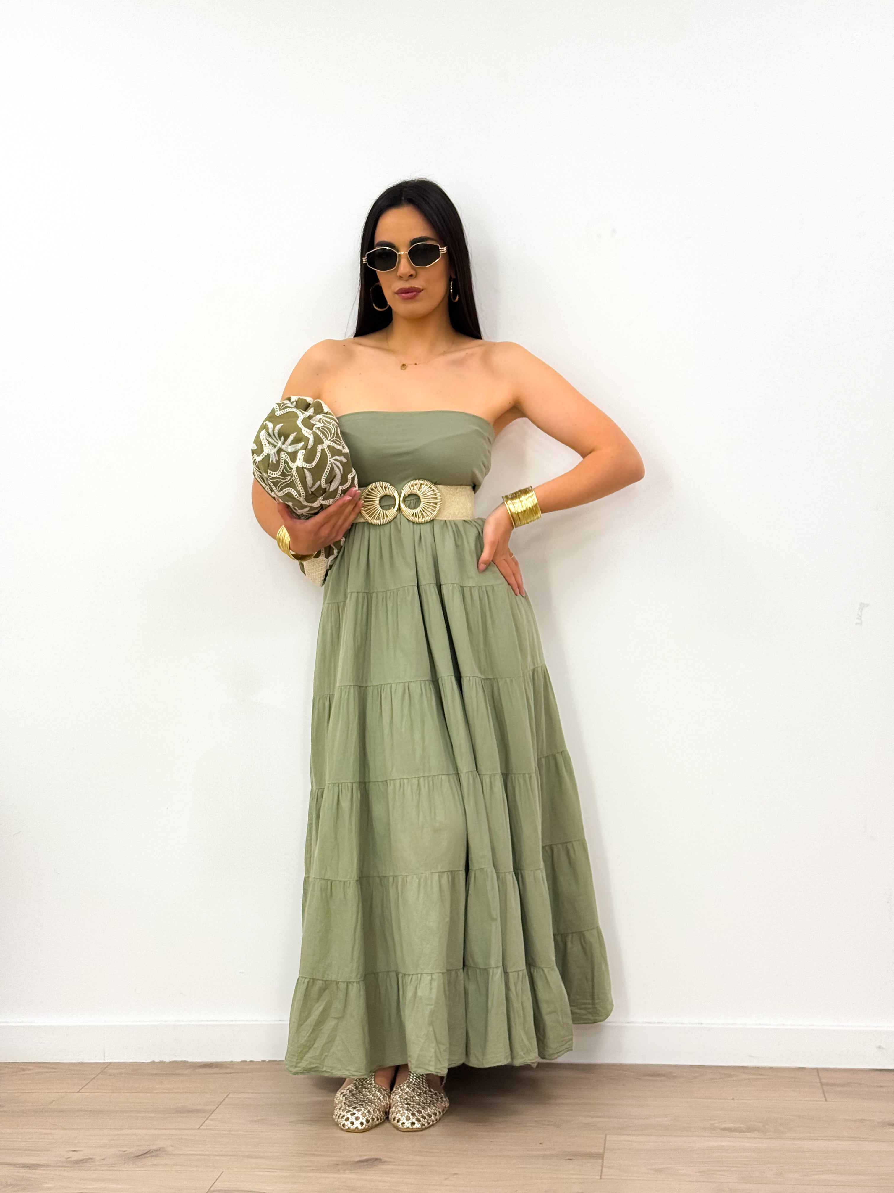Gonna SAVIRA verde militare