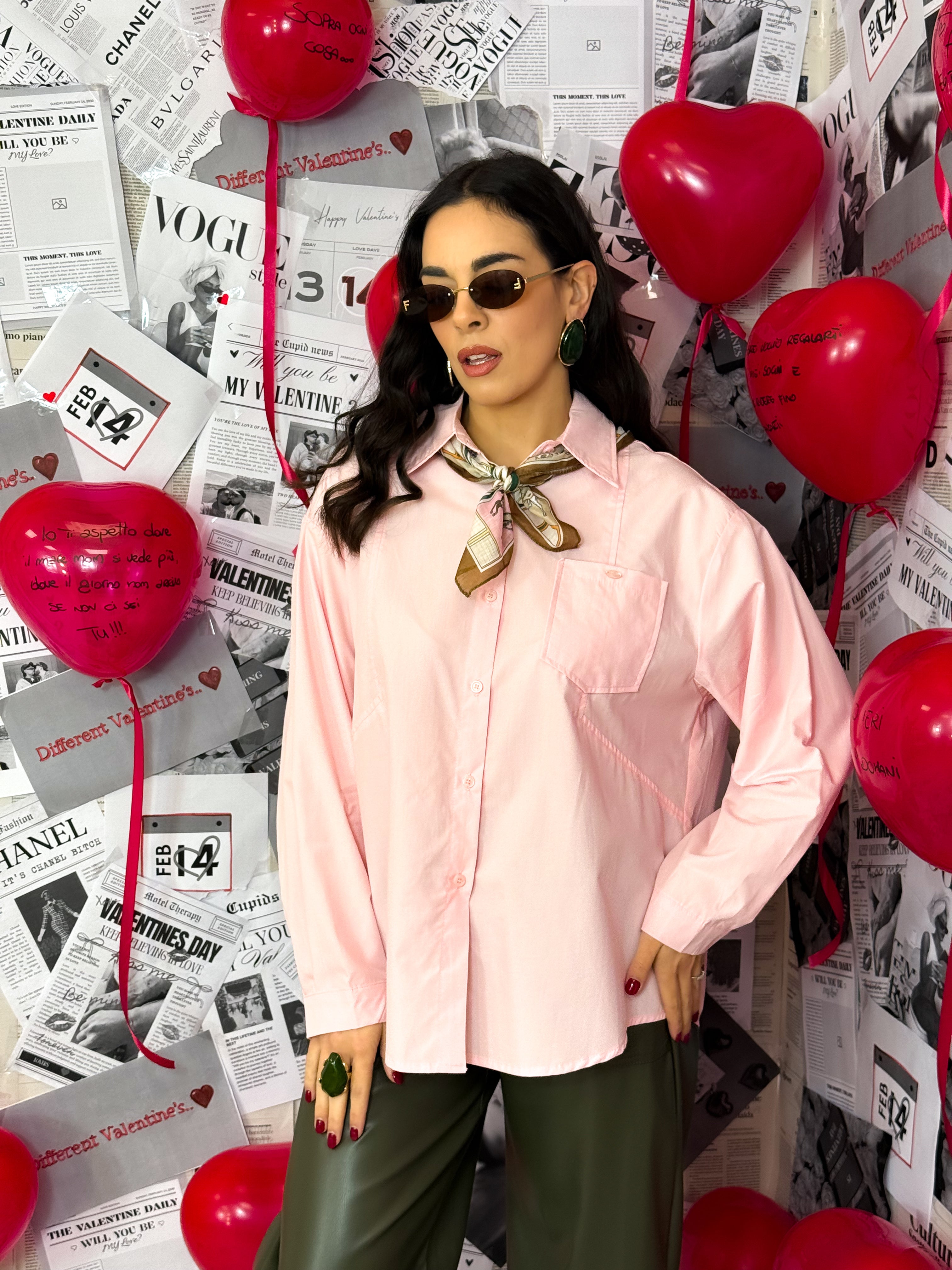 Camicia Foulard Rosa