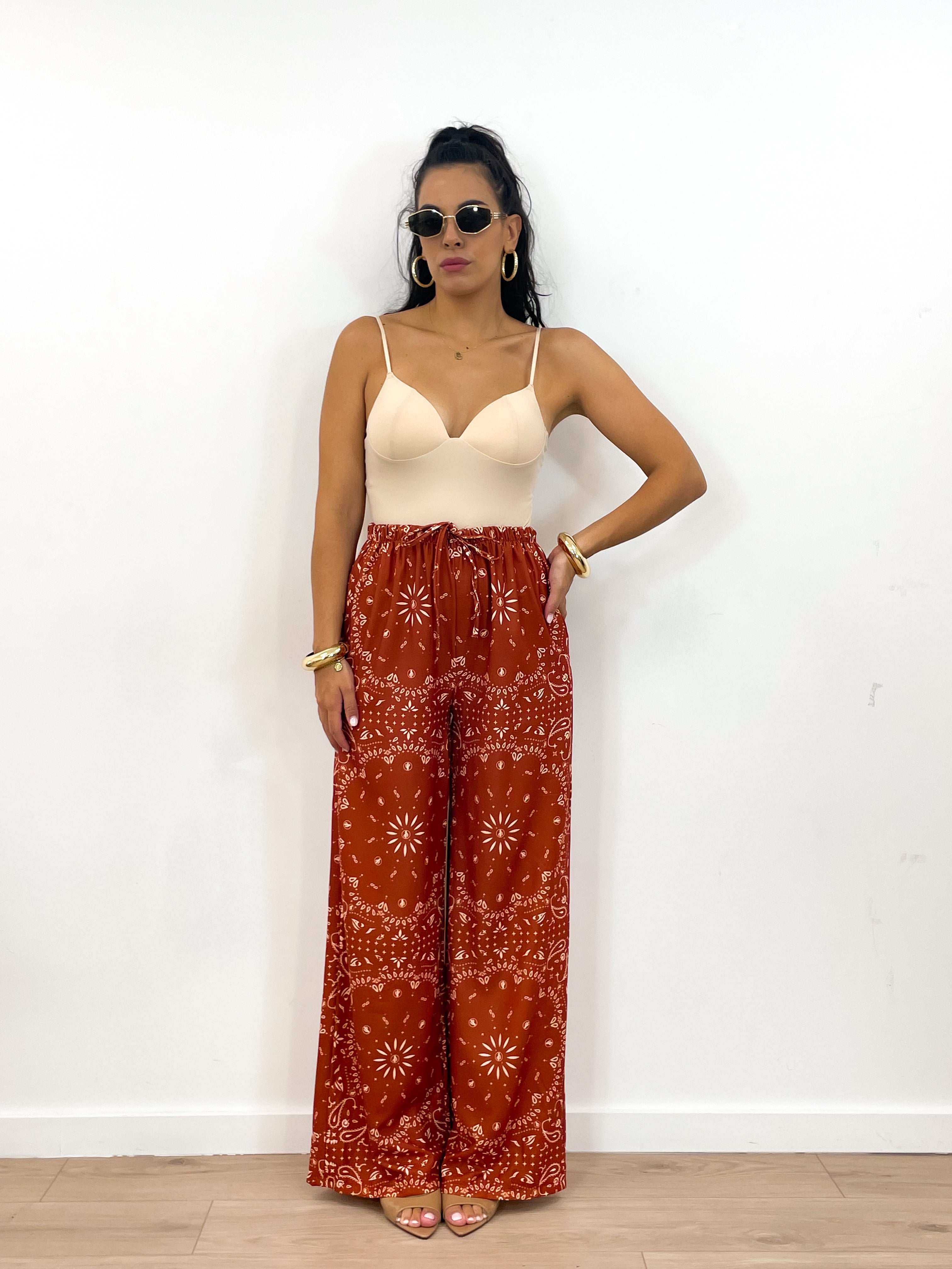 Pantalone BANDANA terracotta