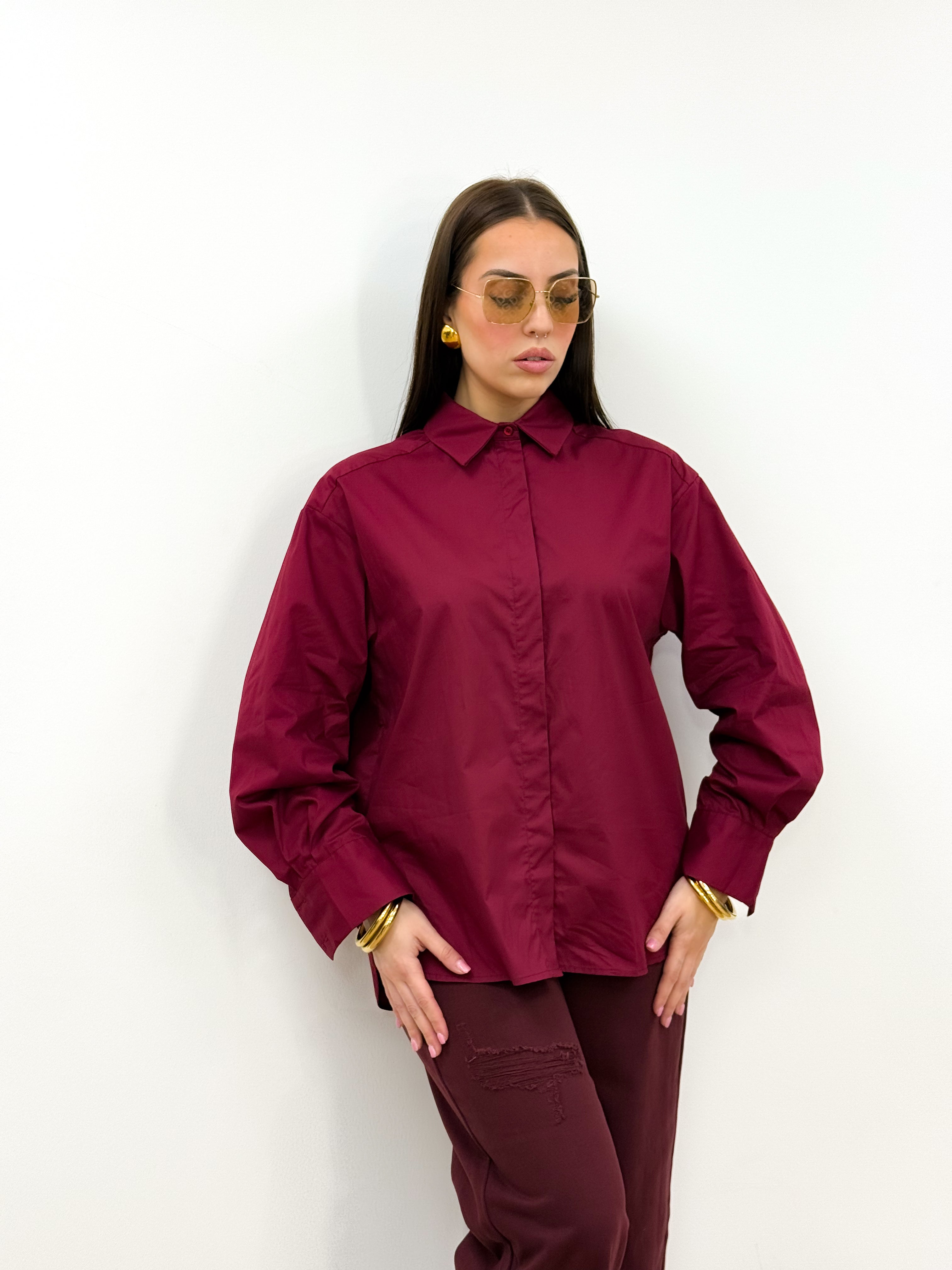 Camicia Lei Bordeaux
