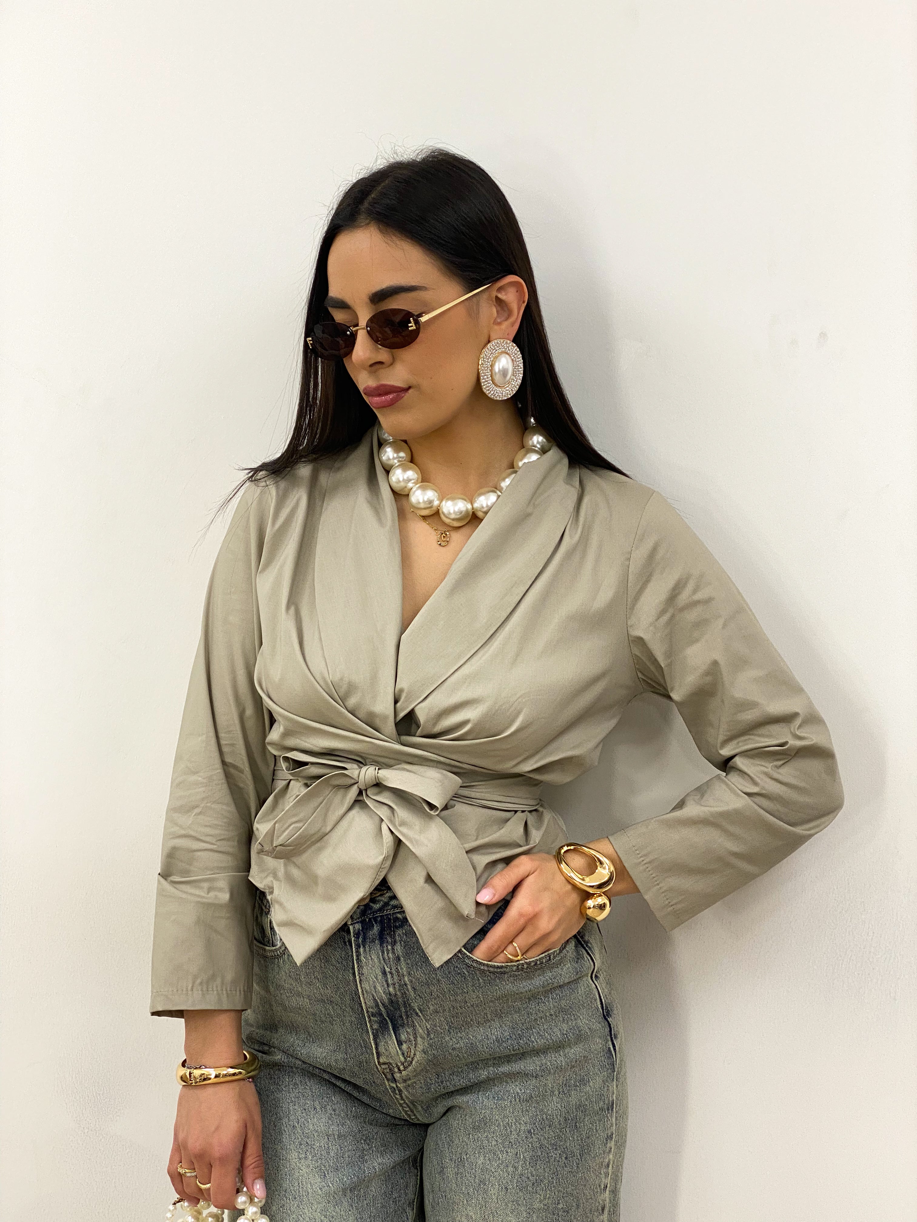 Camicia Kimono Beige