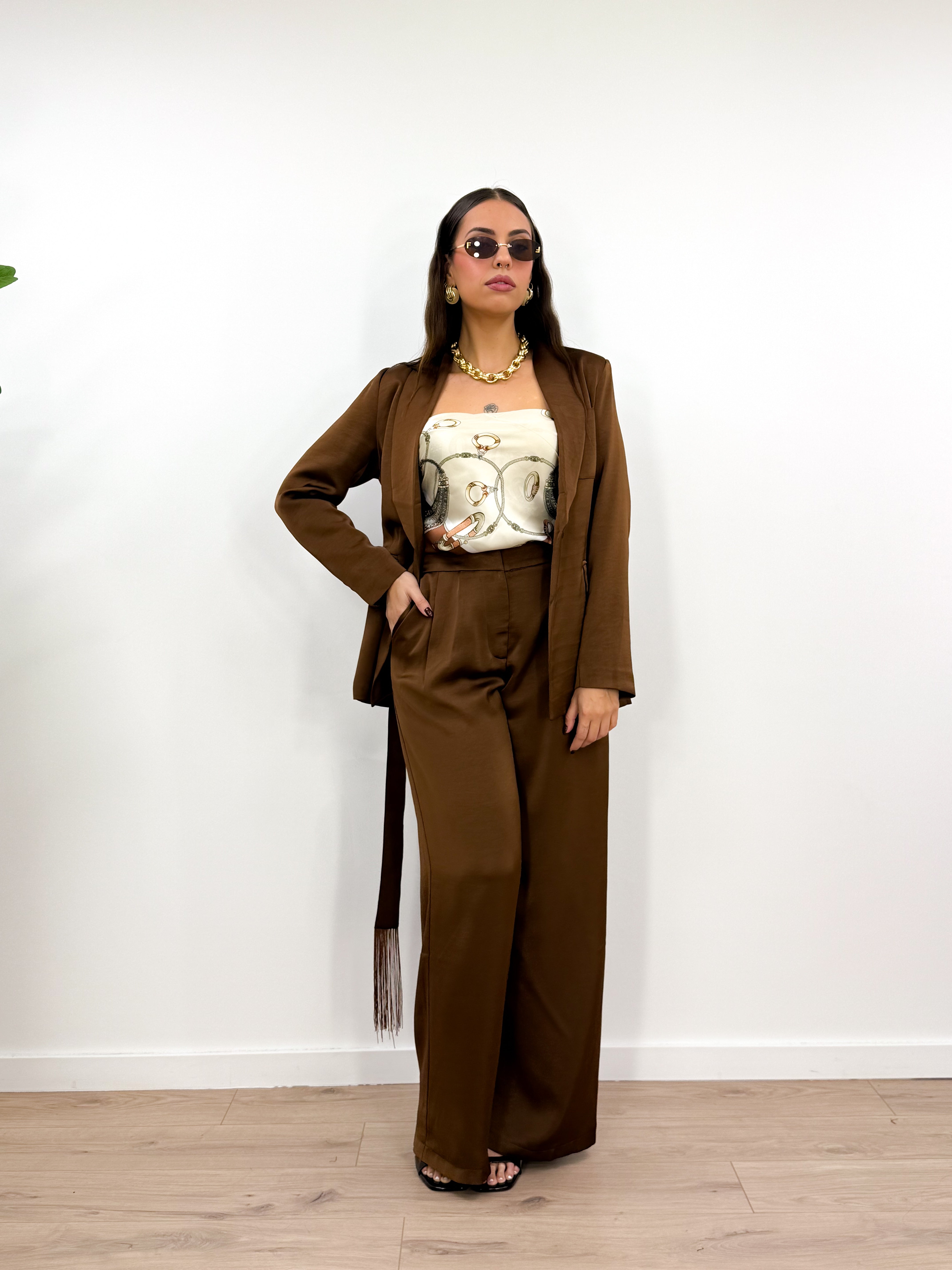 Tailleur party bronzo