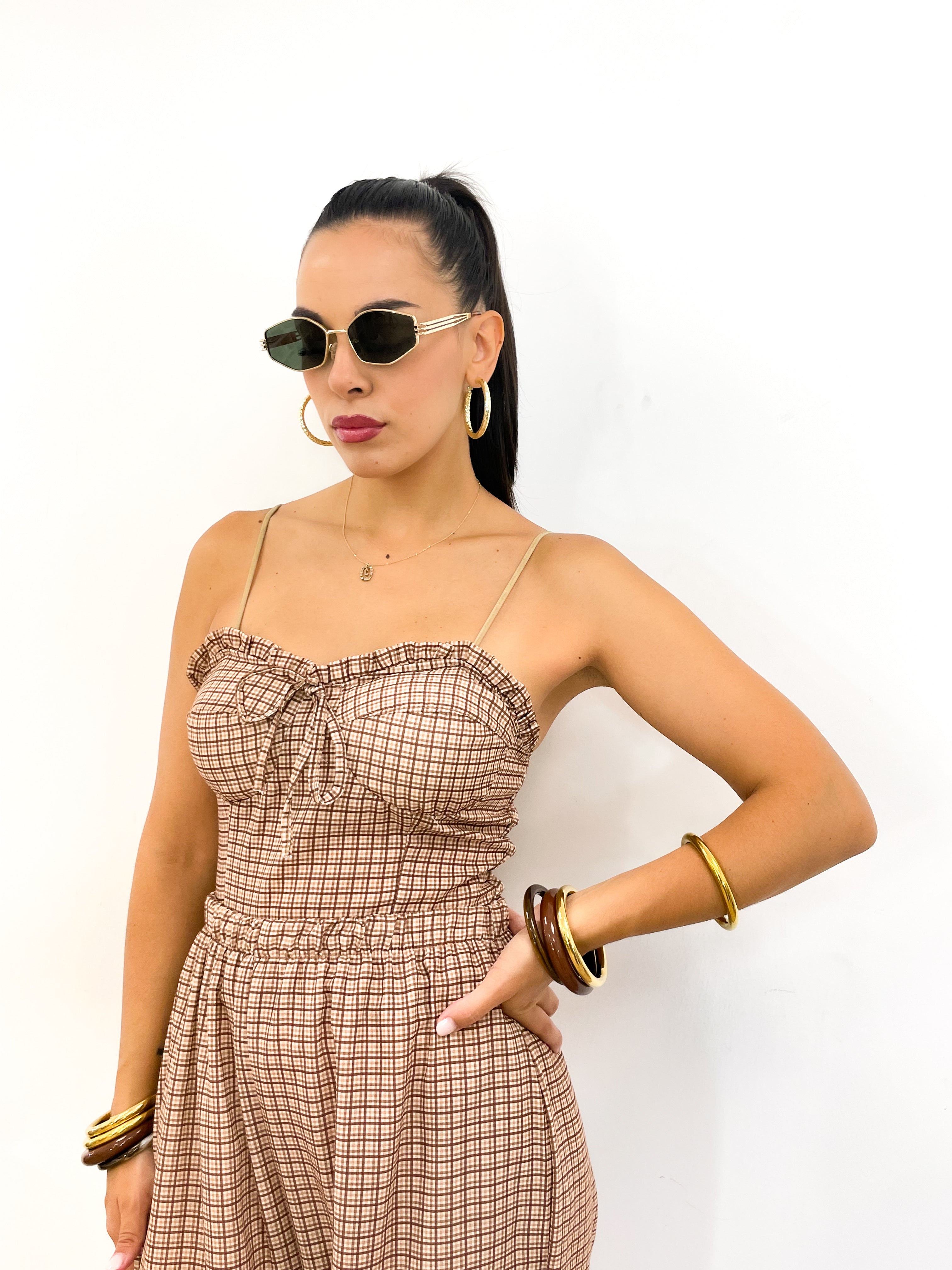Coordinato BRIGITTE cammello/panna
