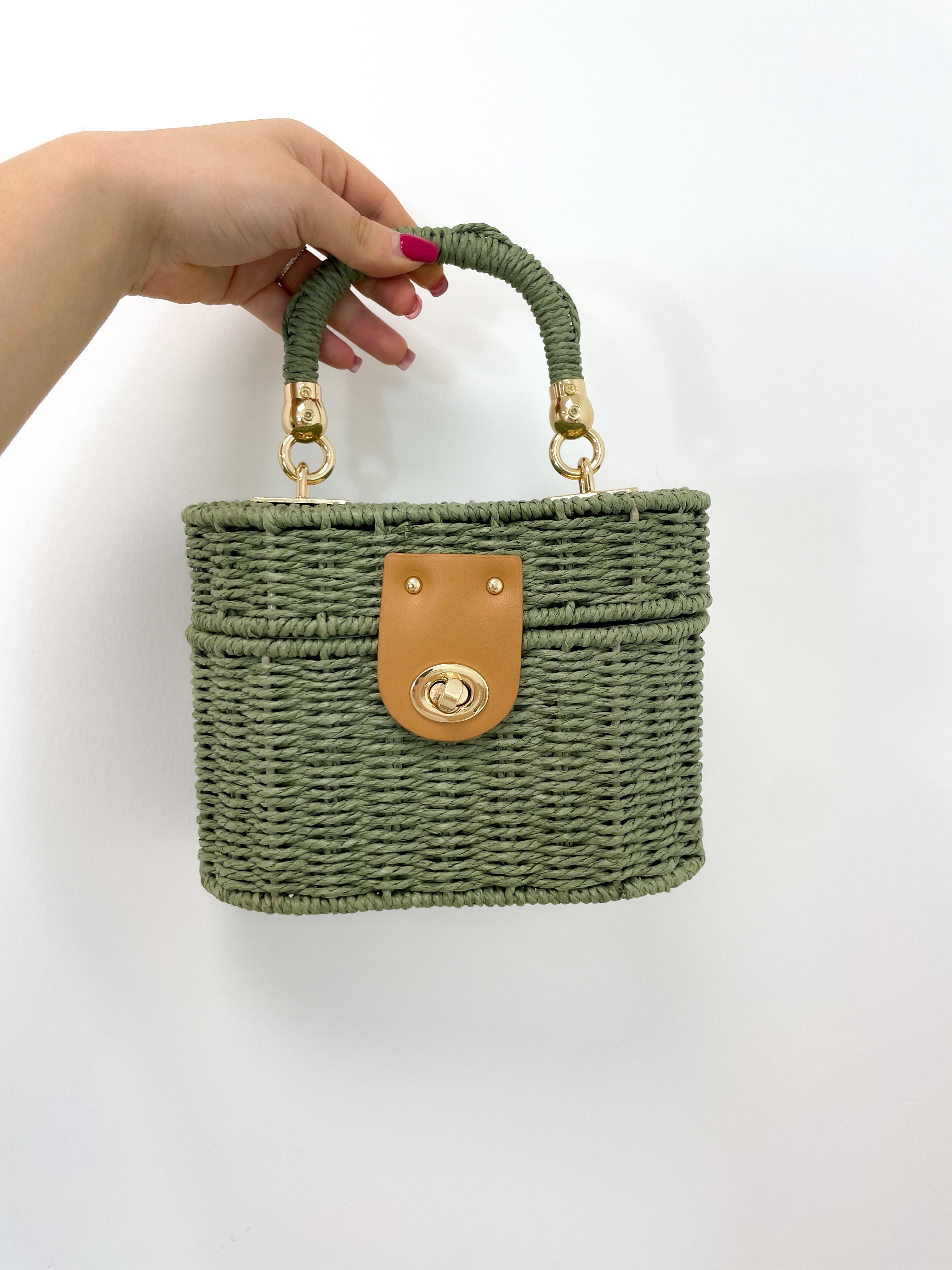 Borsa bauletto verde militare