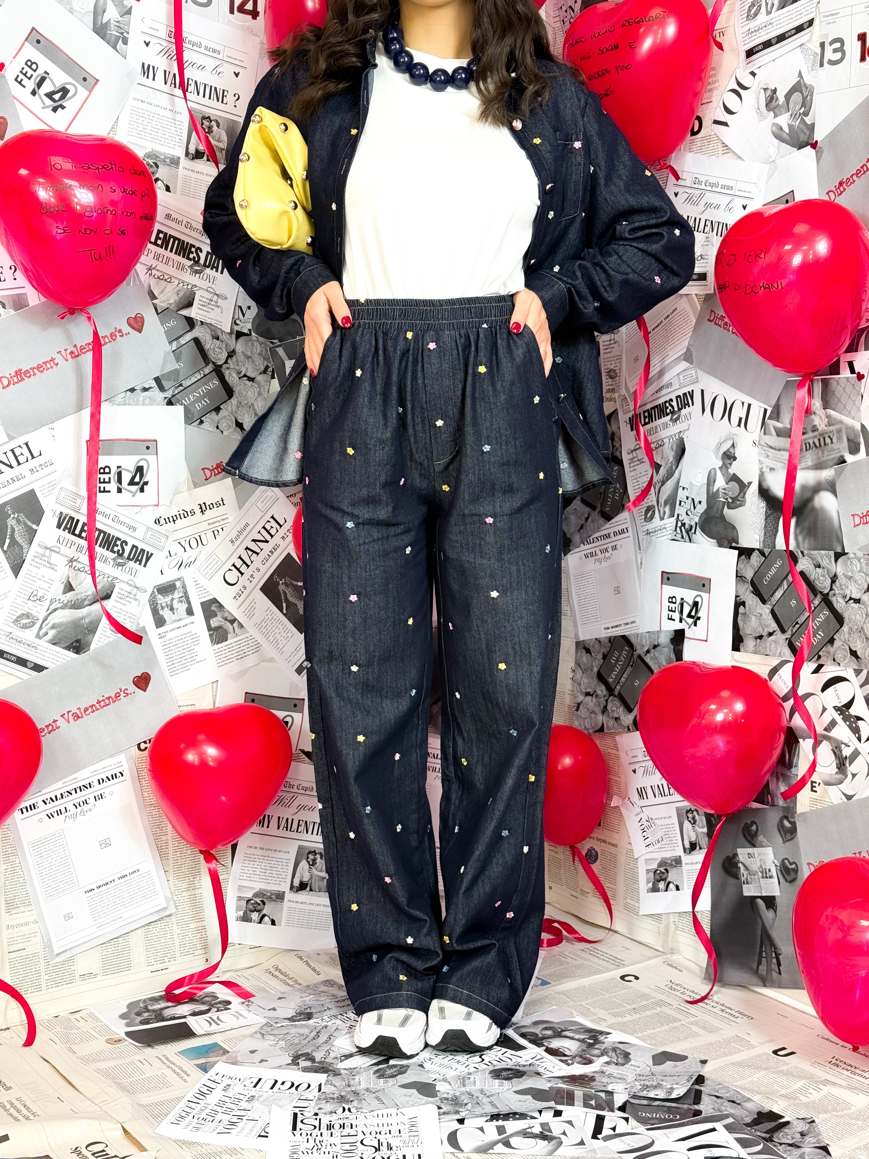 Coordinato Flowers Blu