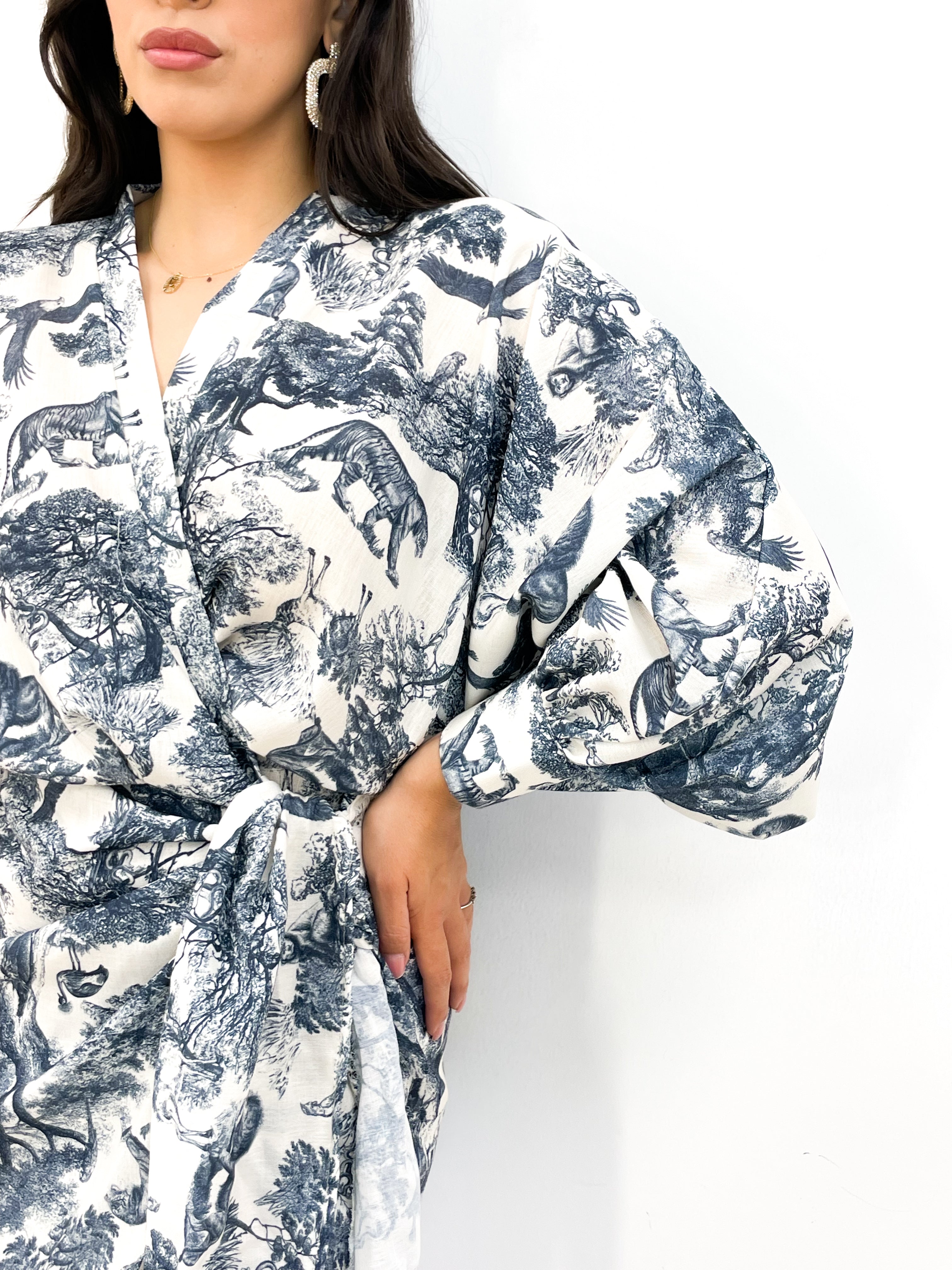 Abito CARRÉ DOR panna/blu