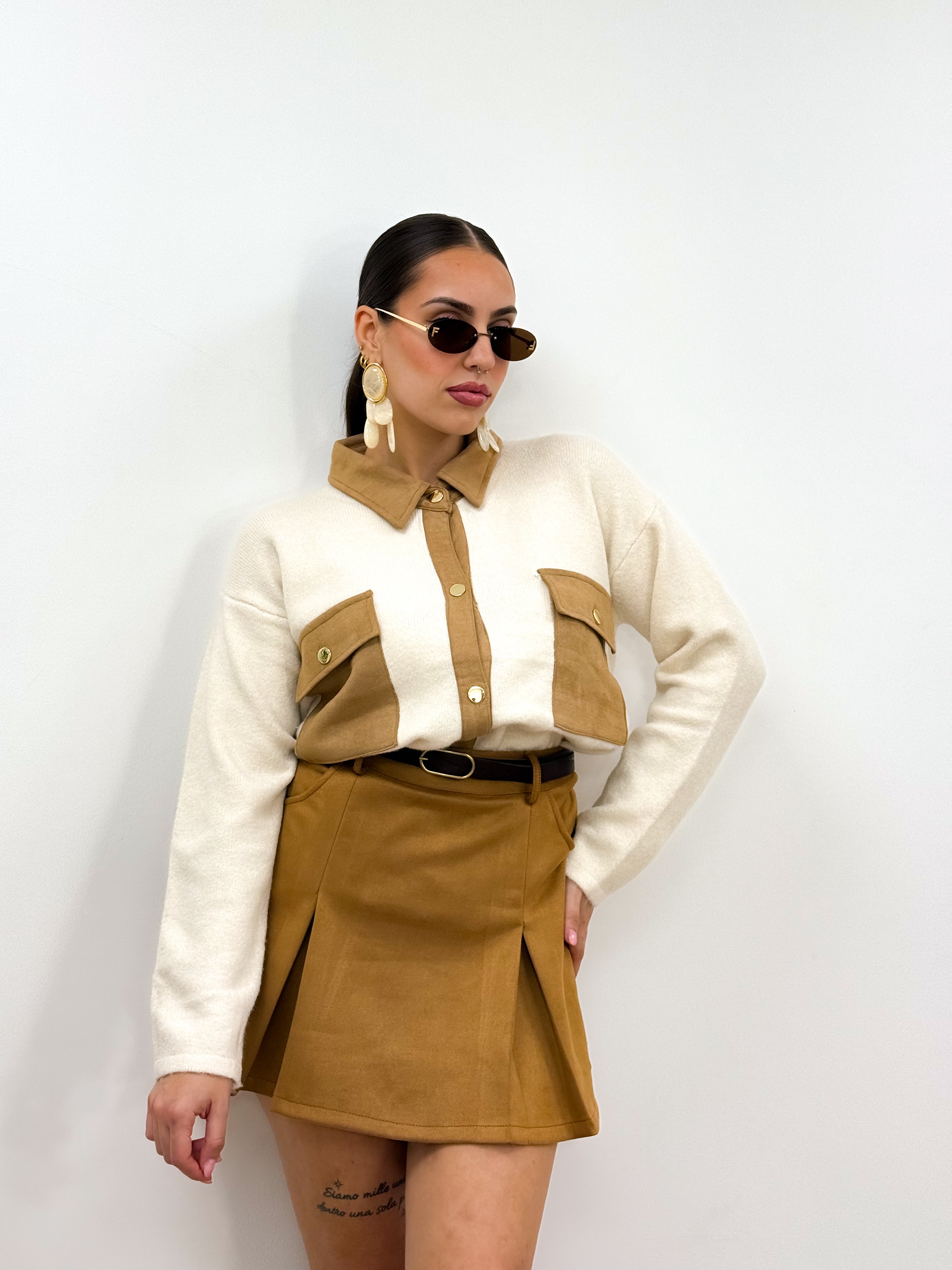 Minigonna Gossip Cammello