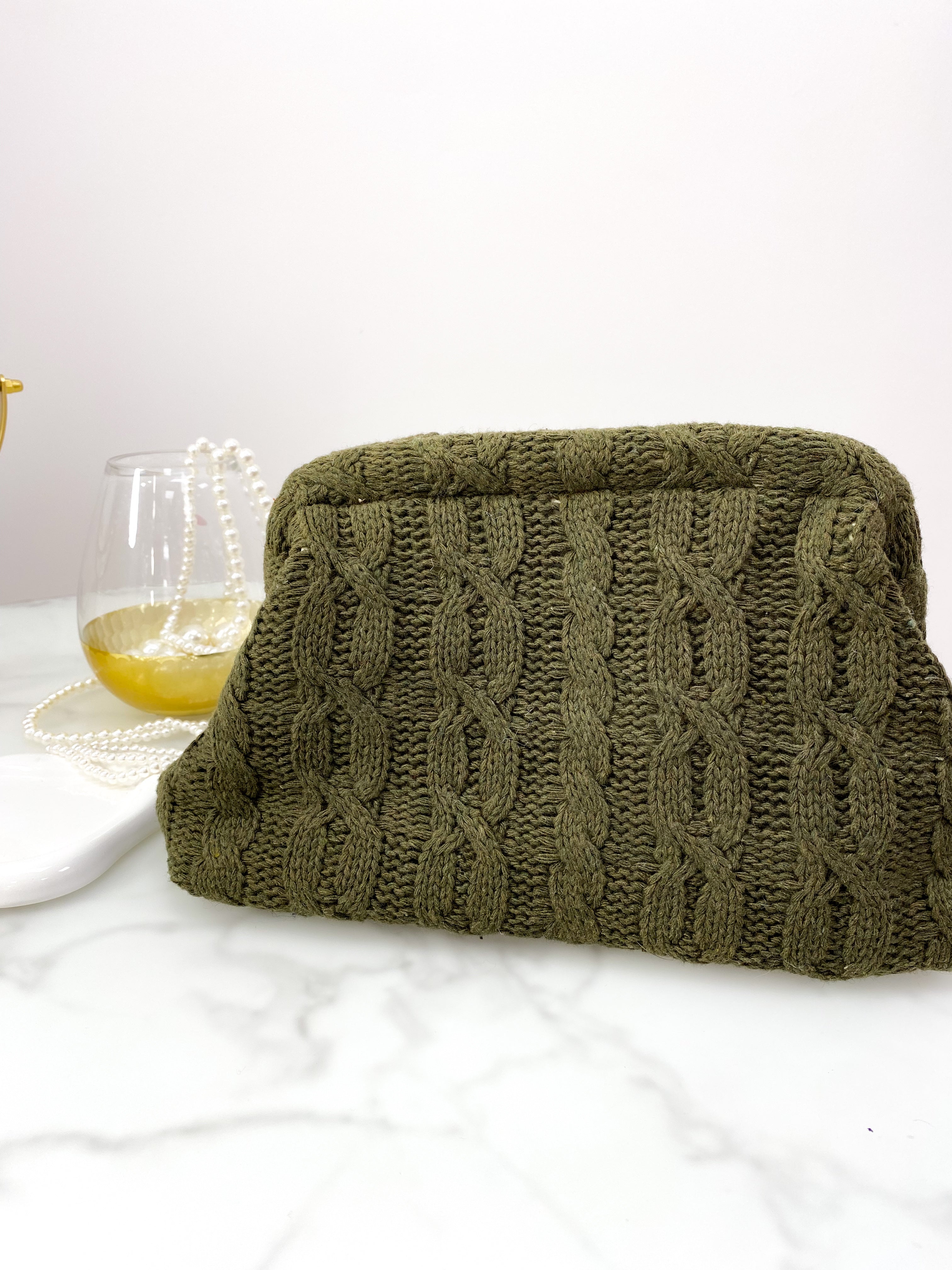 Borsa uncinetto verde