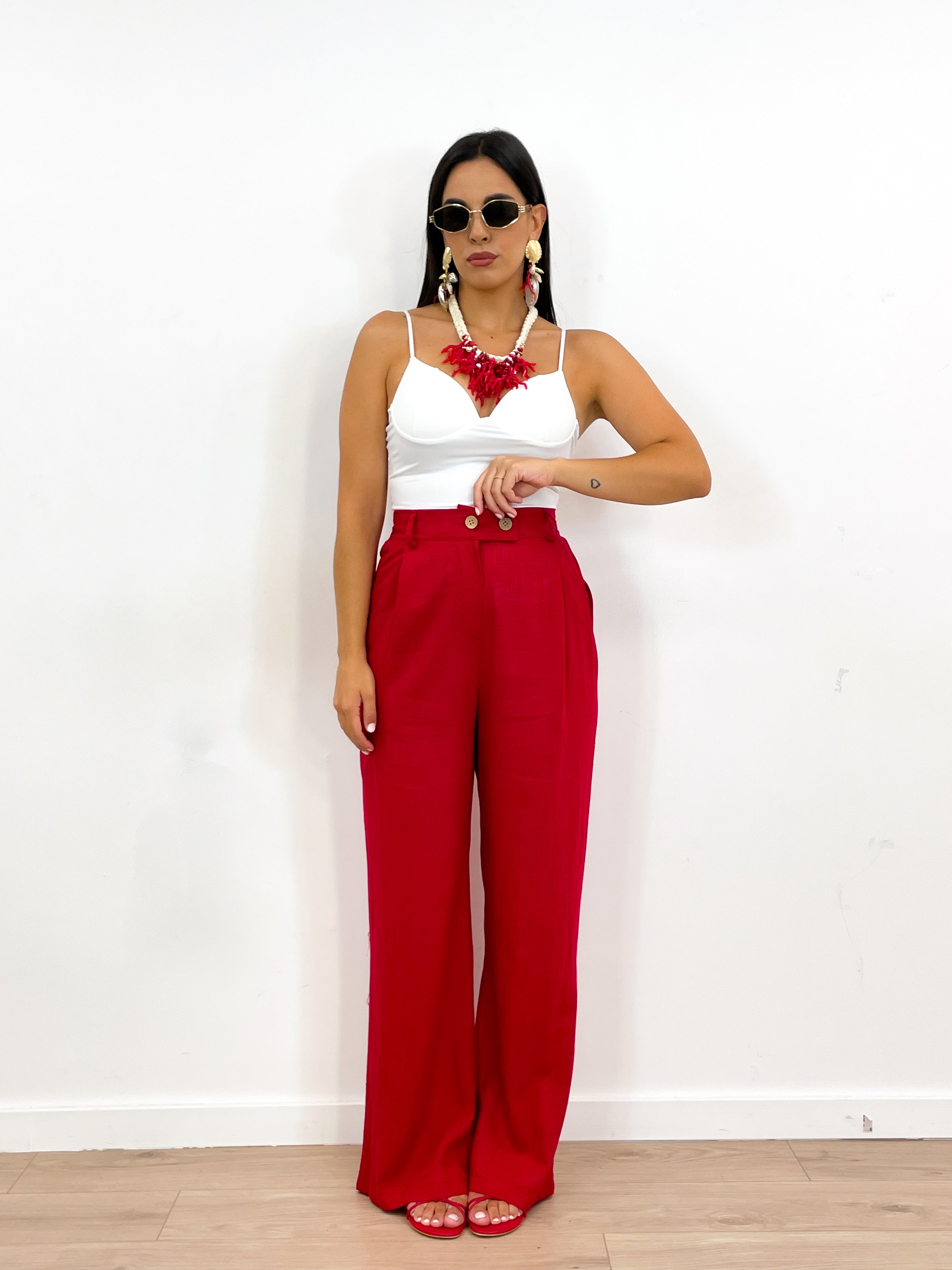 Pantalone AVENA rosso