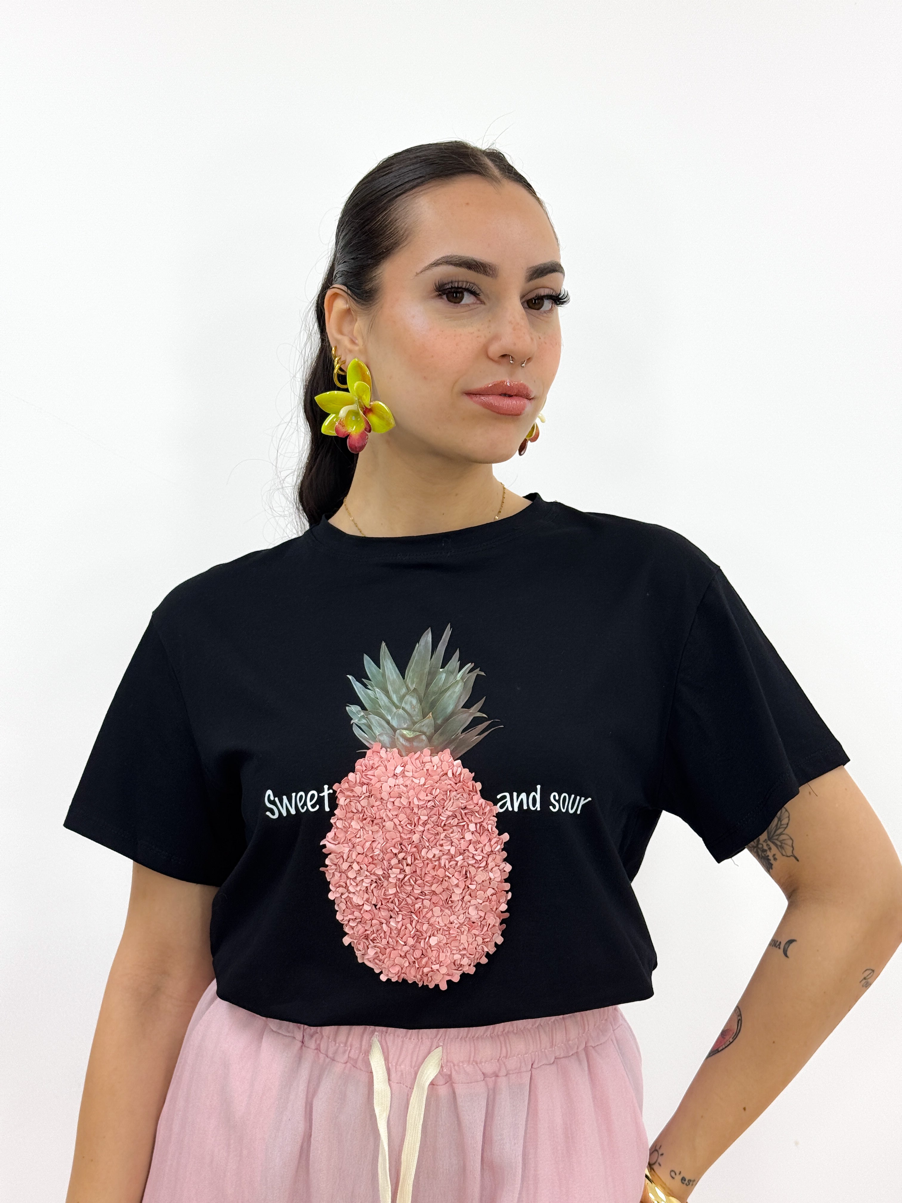 T-Shirt Ananas NERO