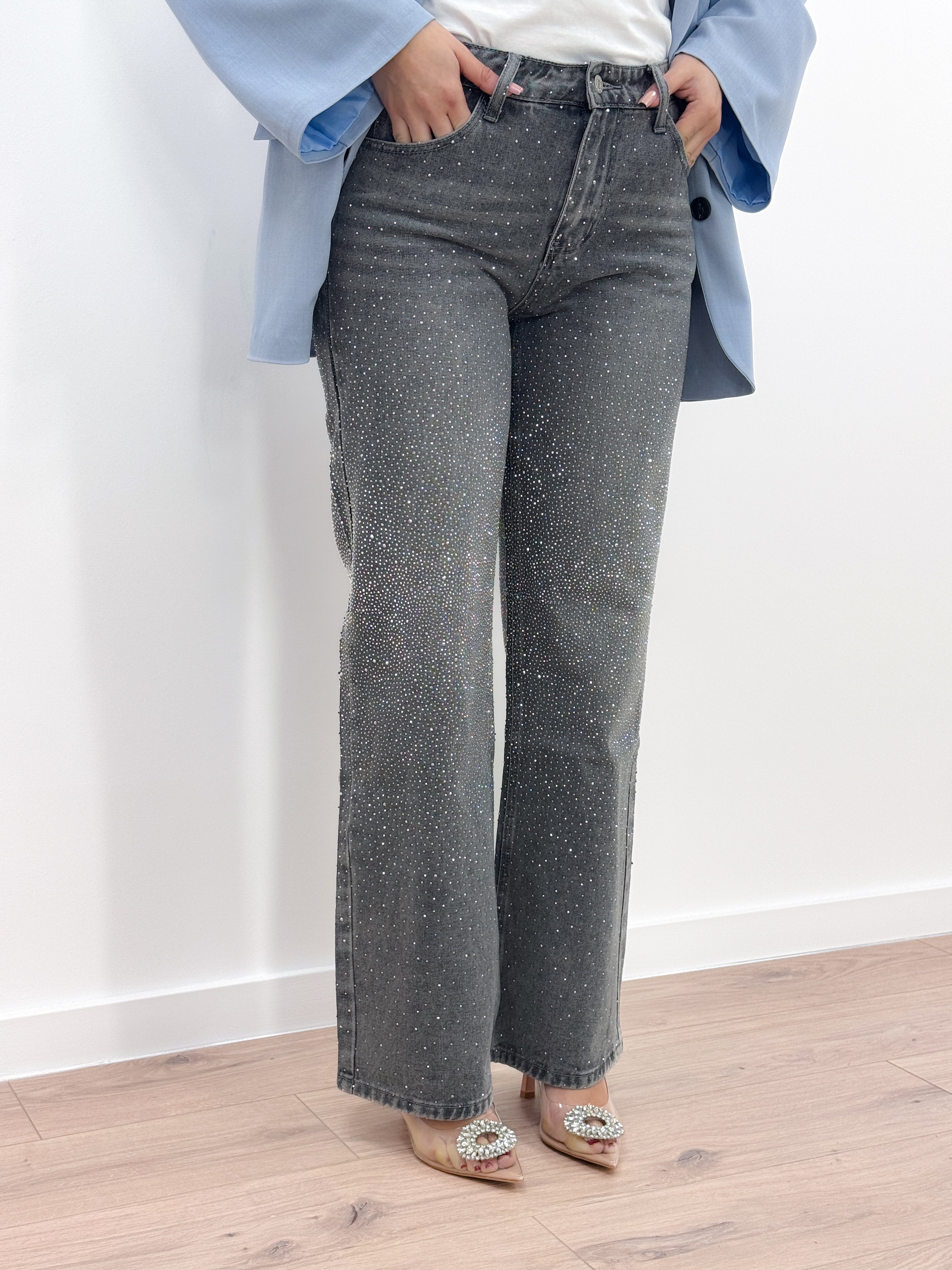 Jeans Wide Leg 2544 GRIGIO