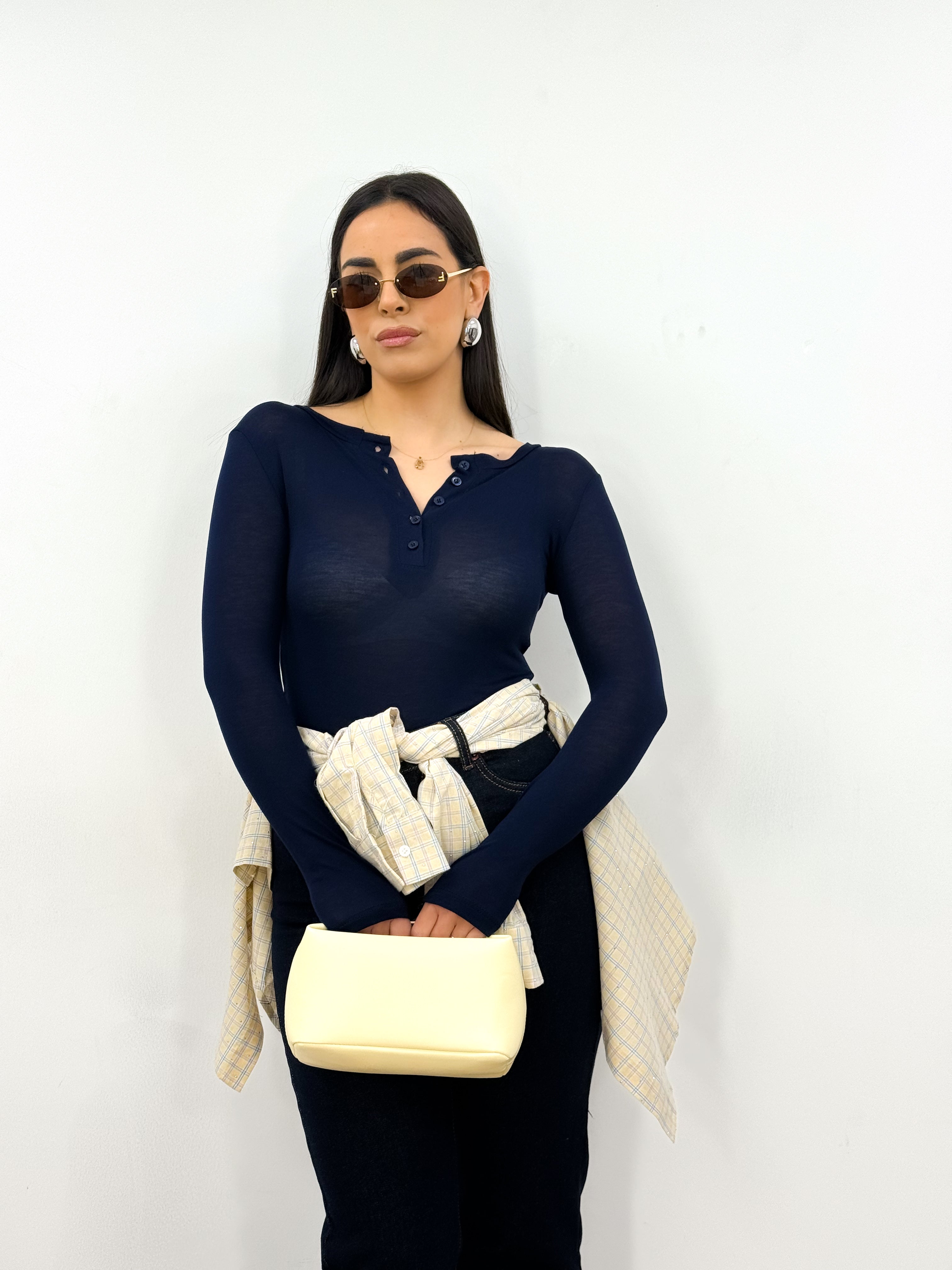 Maglia Basic blu