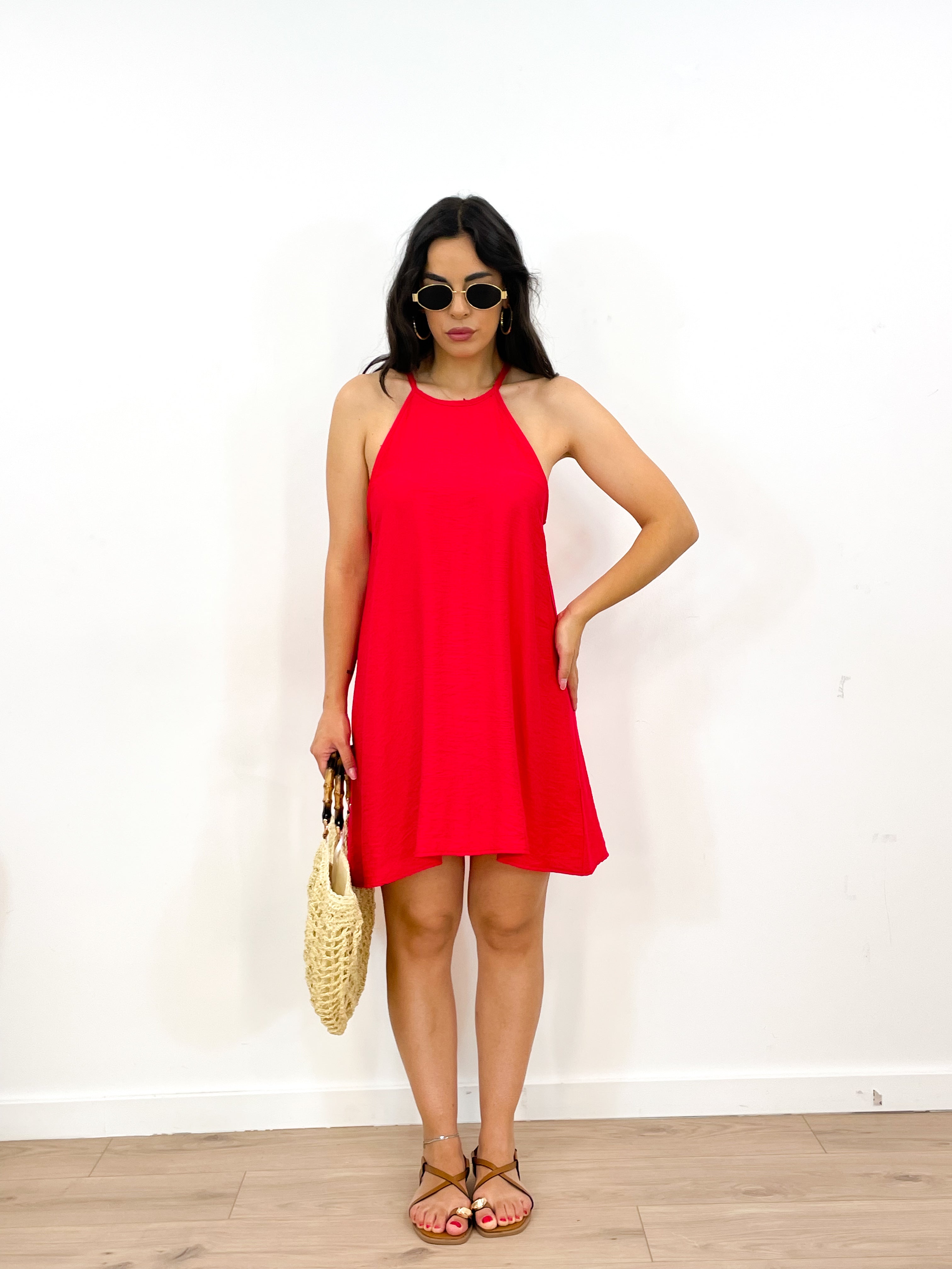 Abito minimal rosso