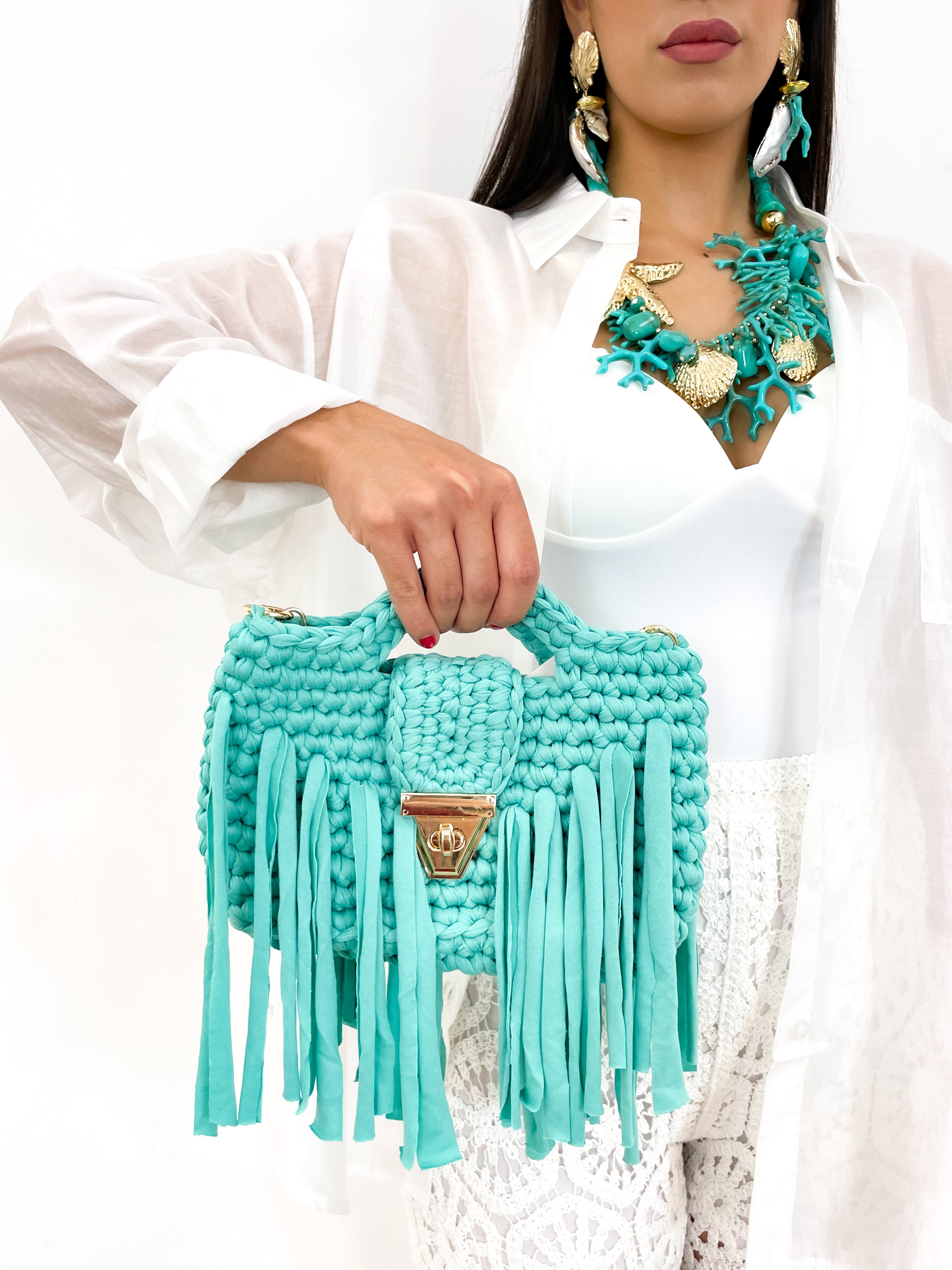Borsa bouclé tiffany