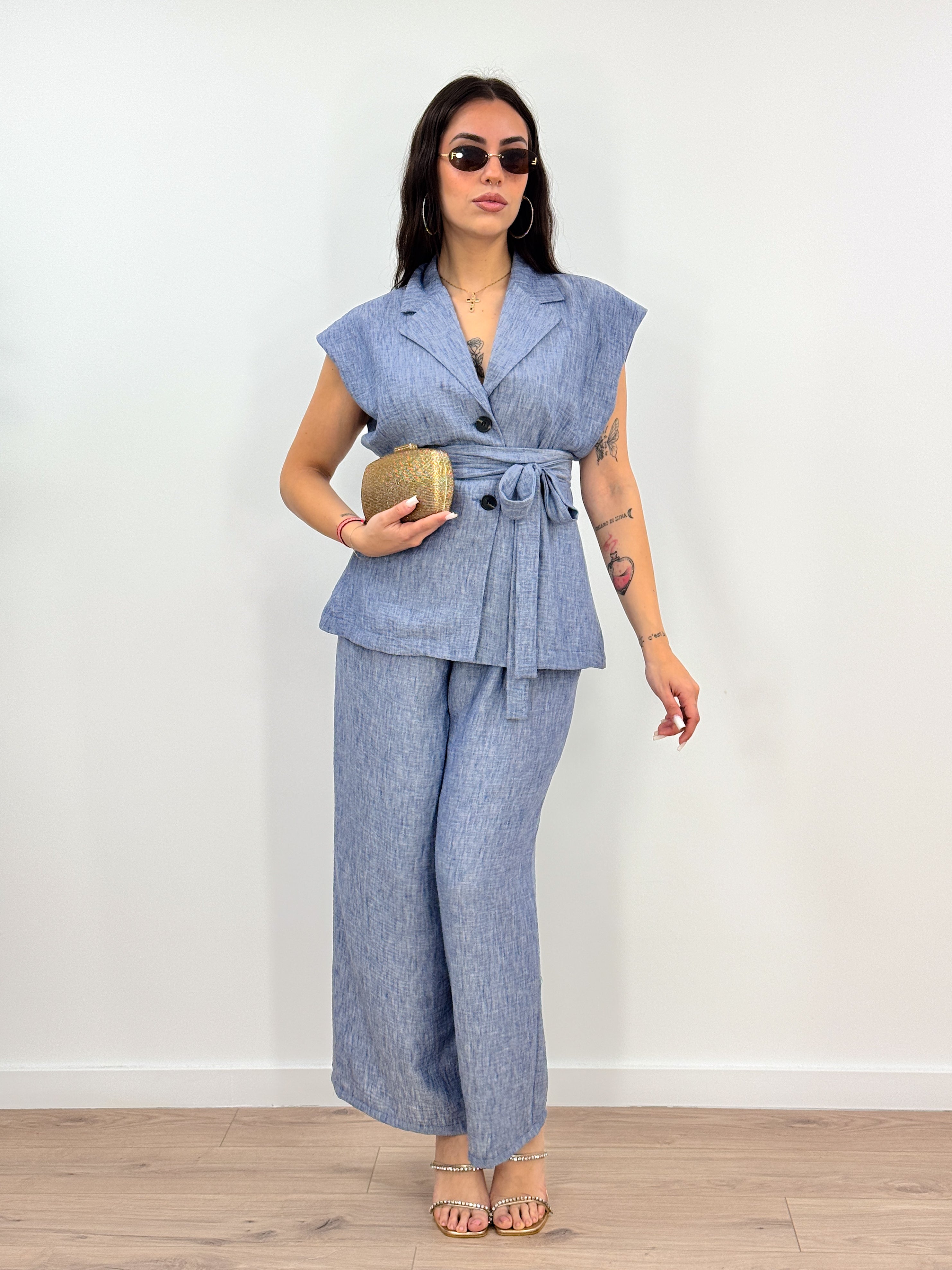 Coordinato Romantic AZZURRO