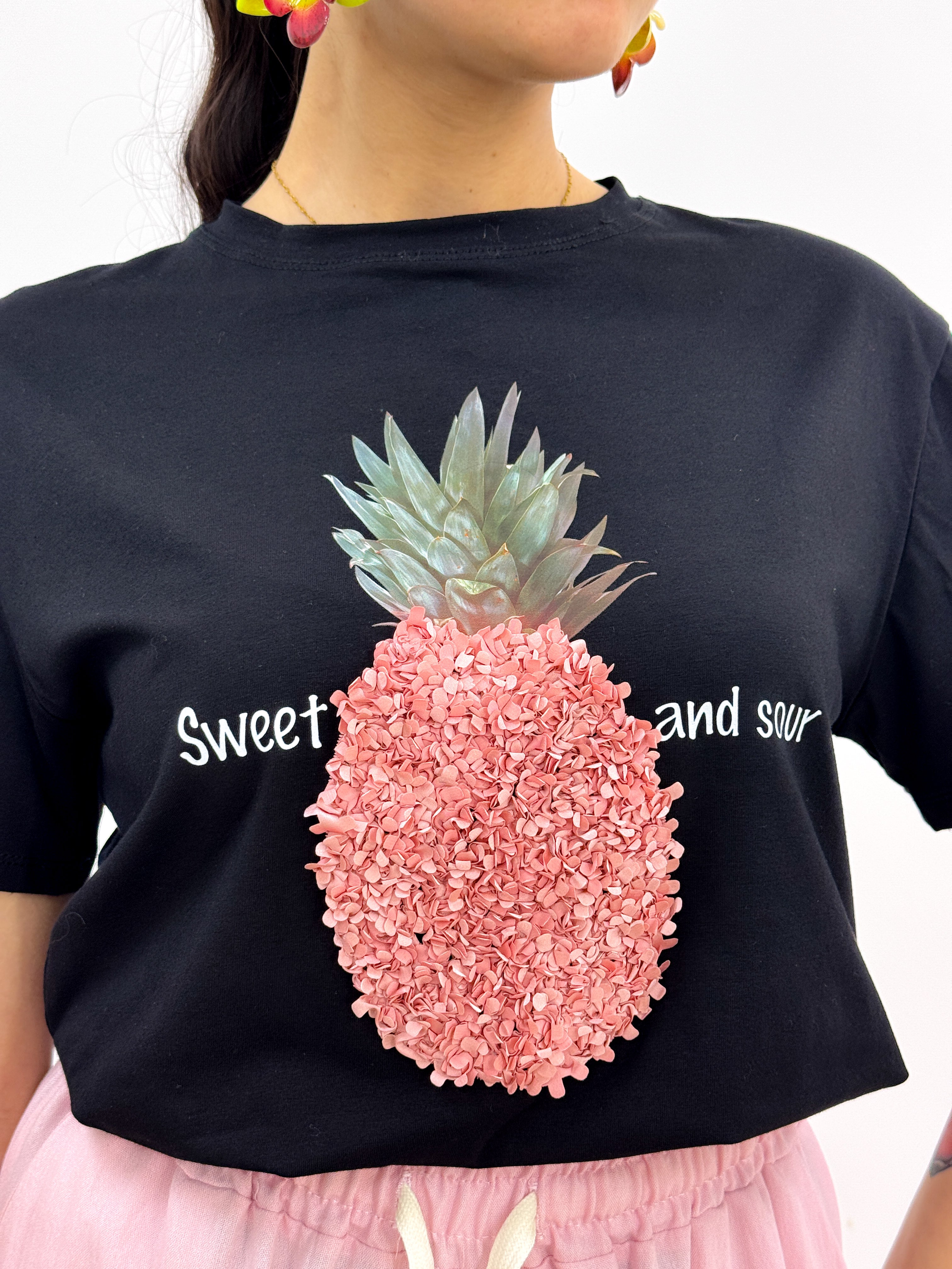 T-Shirt Ananas NERO