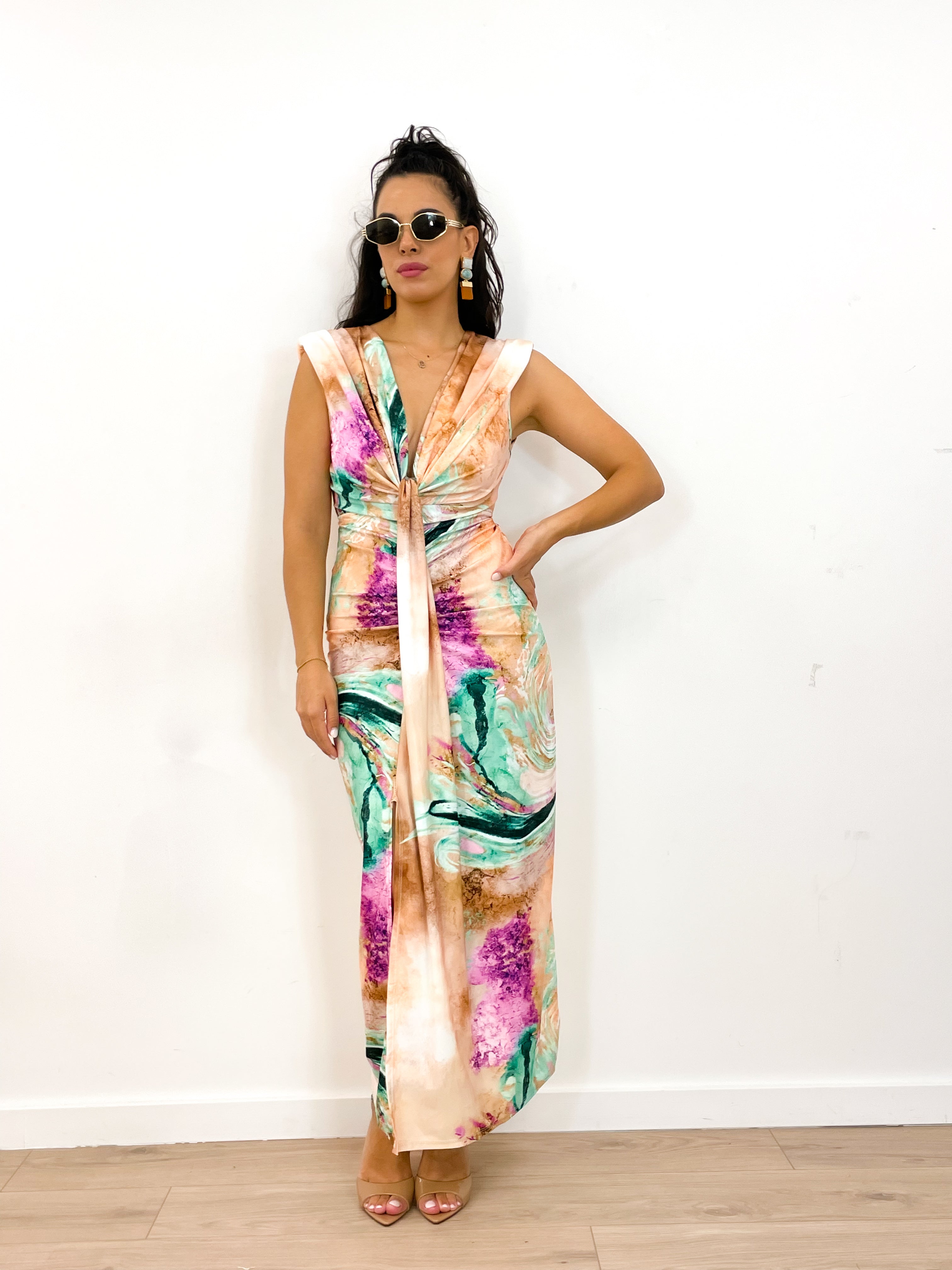 Abito PORTAMI A BALLARE multicolor beige