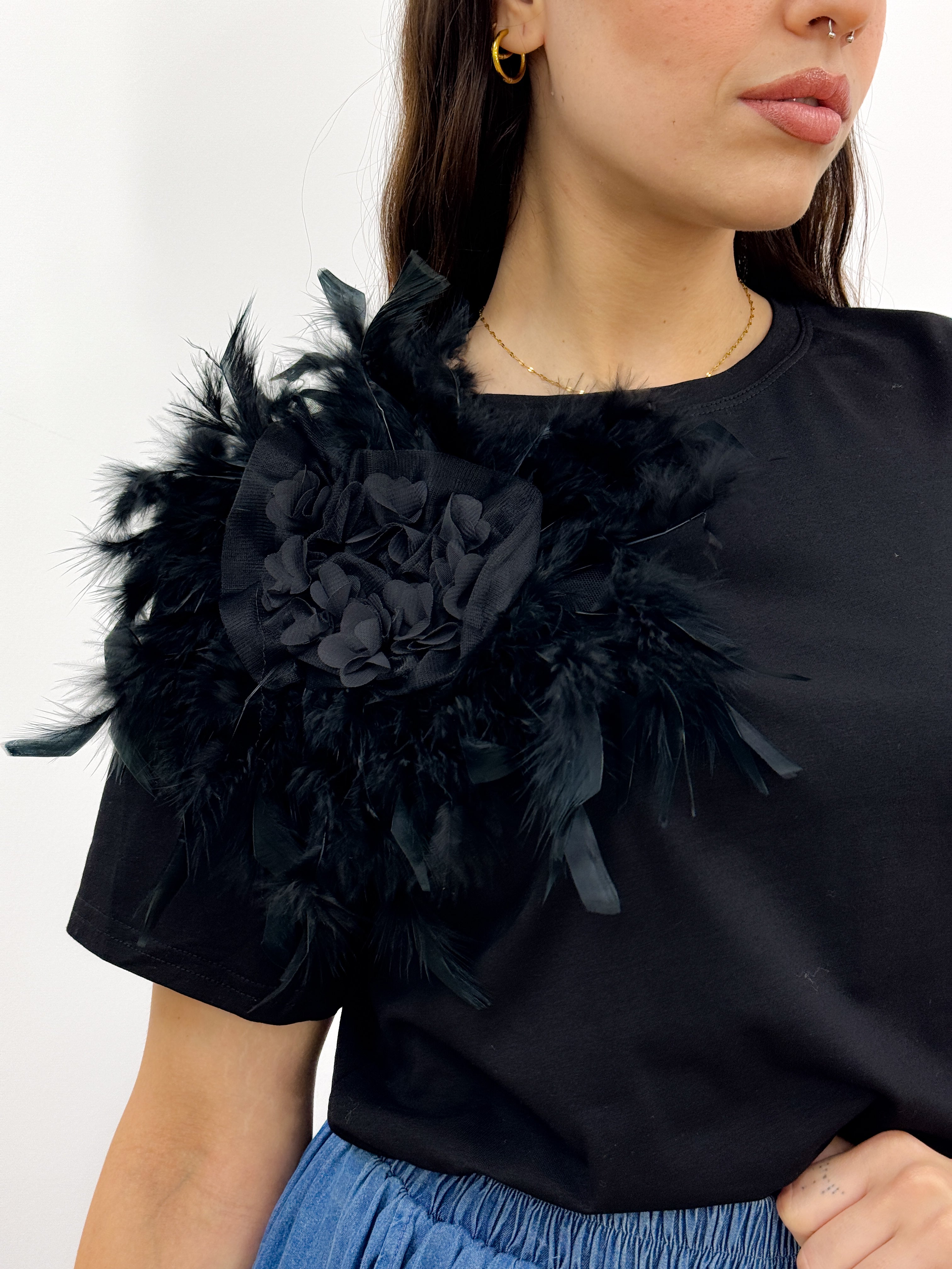 T-Shirt Piuma NERO