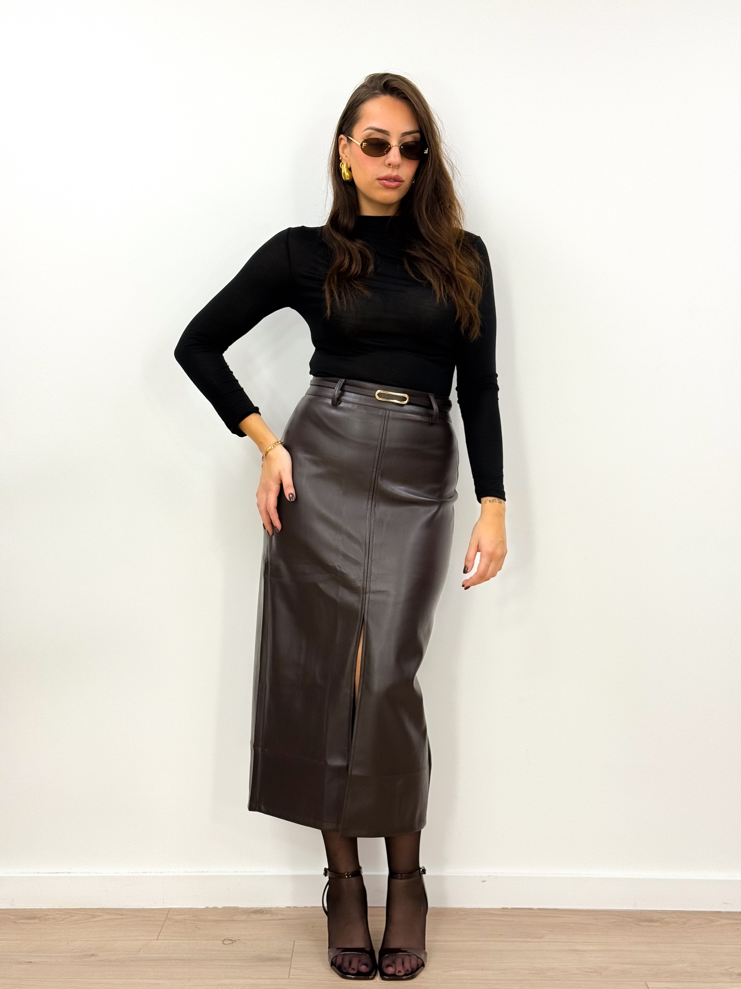 Gonna Charm Ecopelle MARRONE