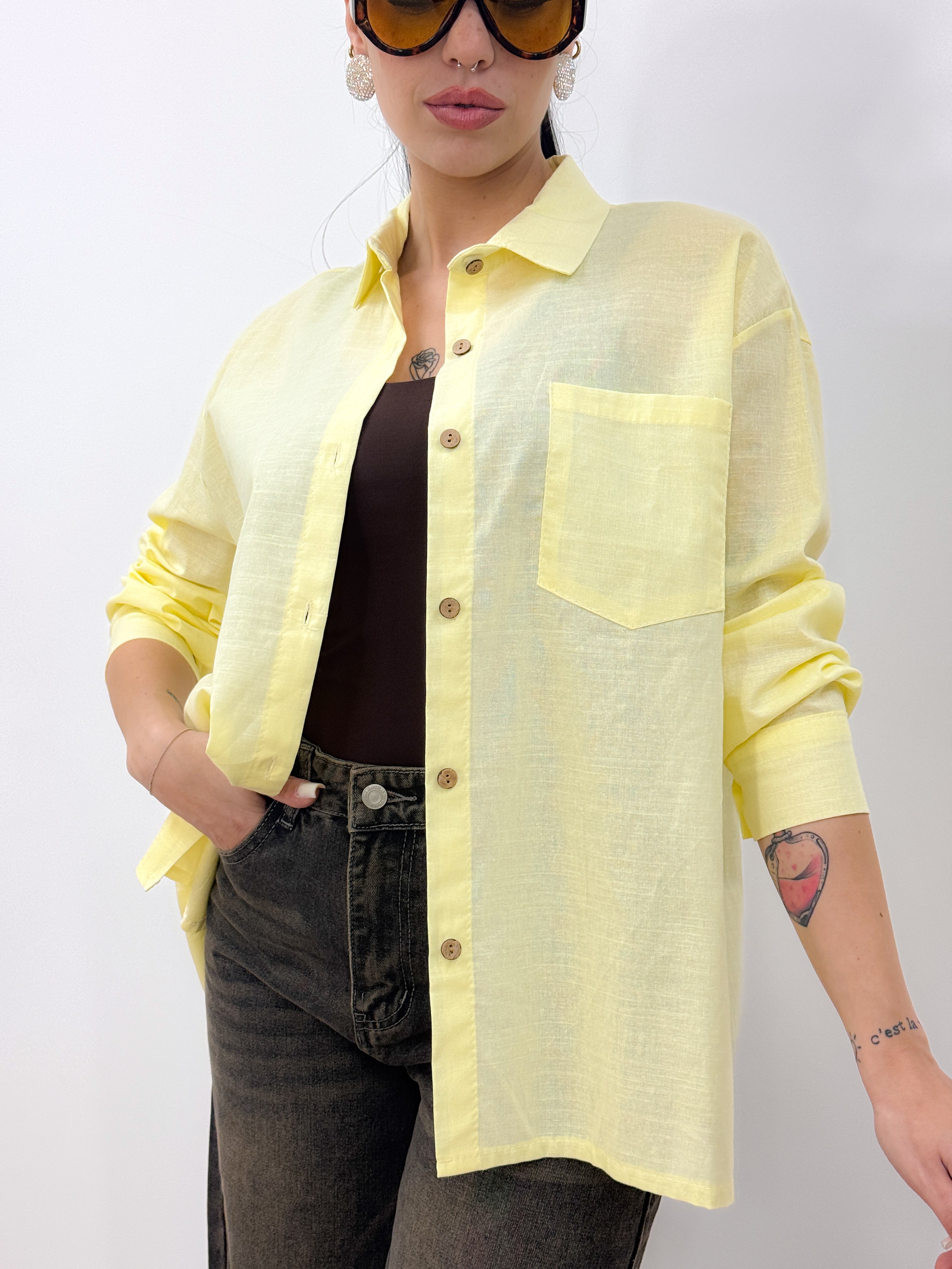 Camicia Lino GIALLO