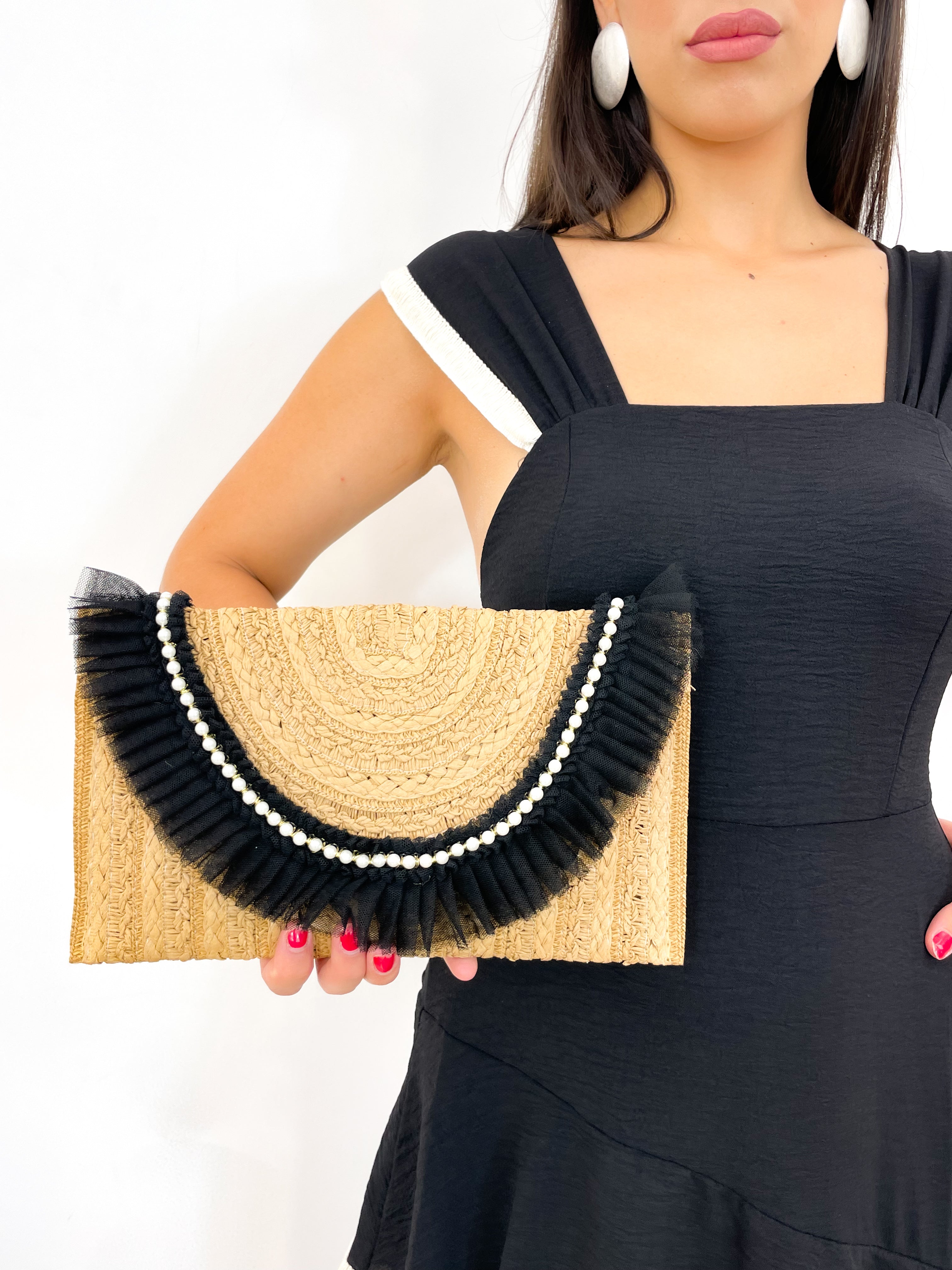 Pochette signorina tulle nera
