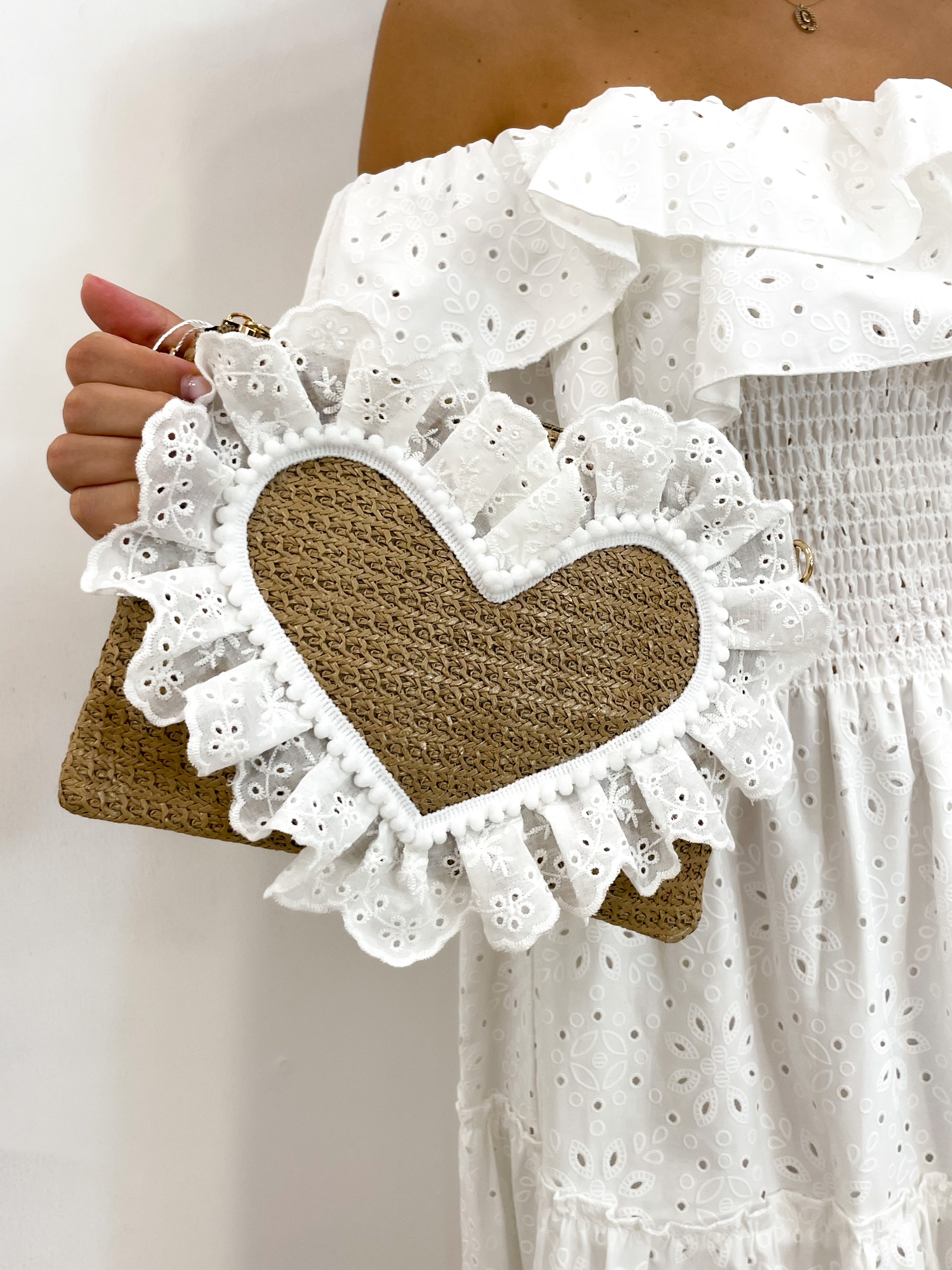 Pochette cuore bianco