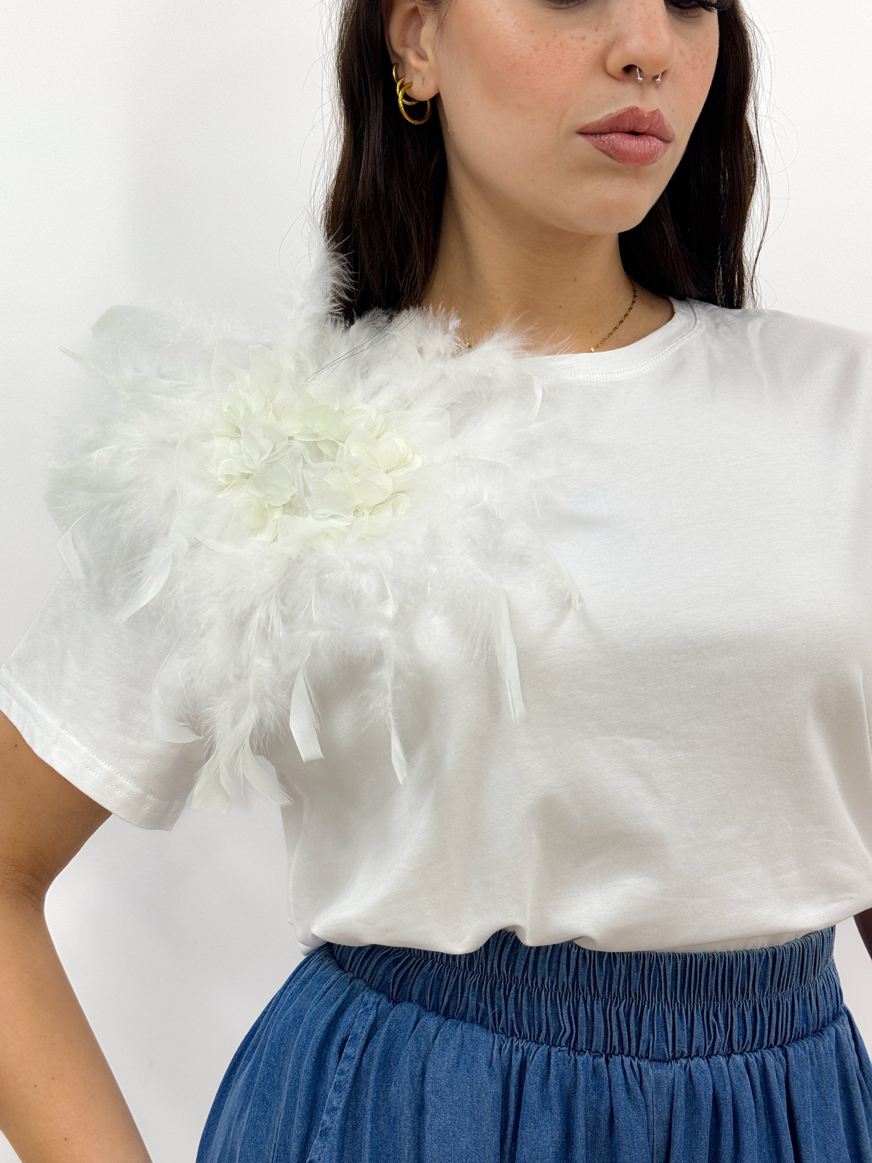 T-Shirt Piuma BIANCO