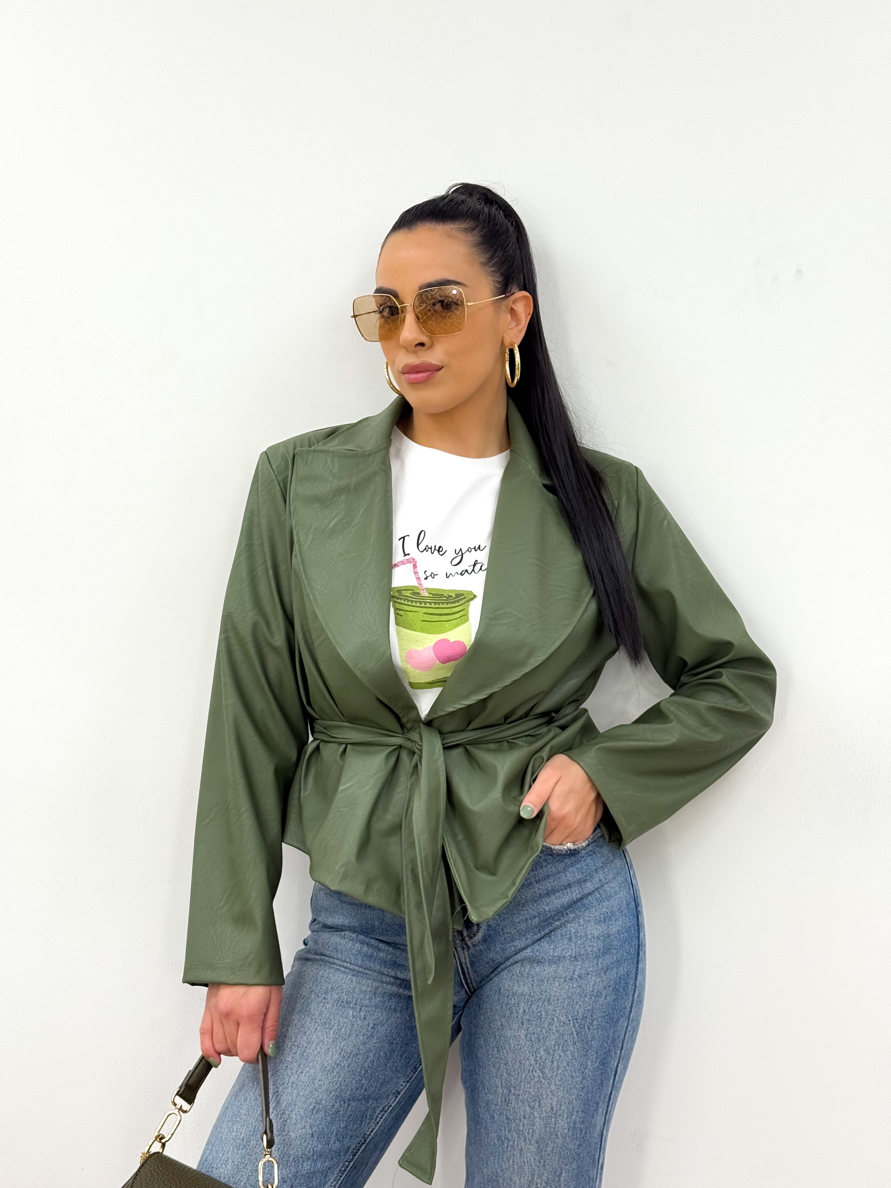 Mini trench verde militare