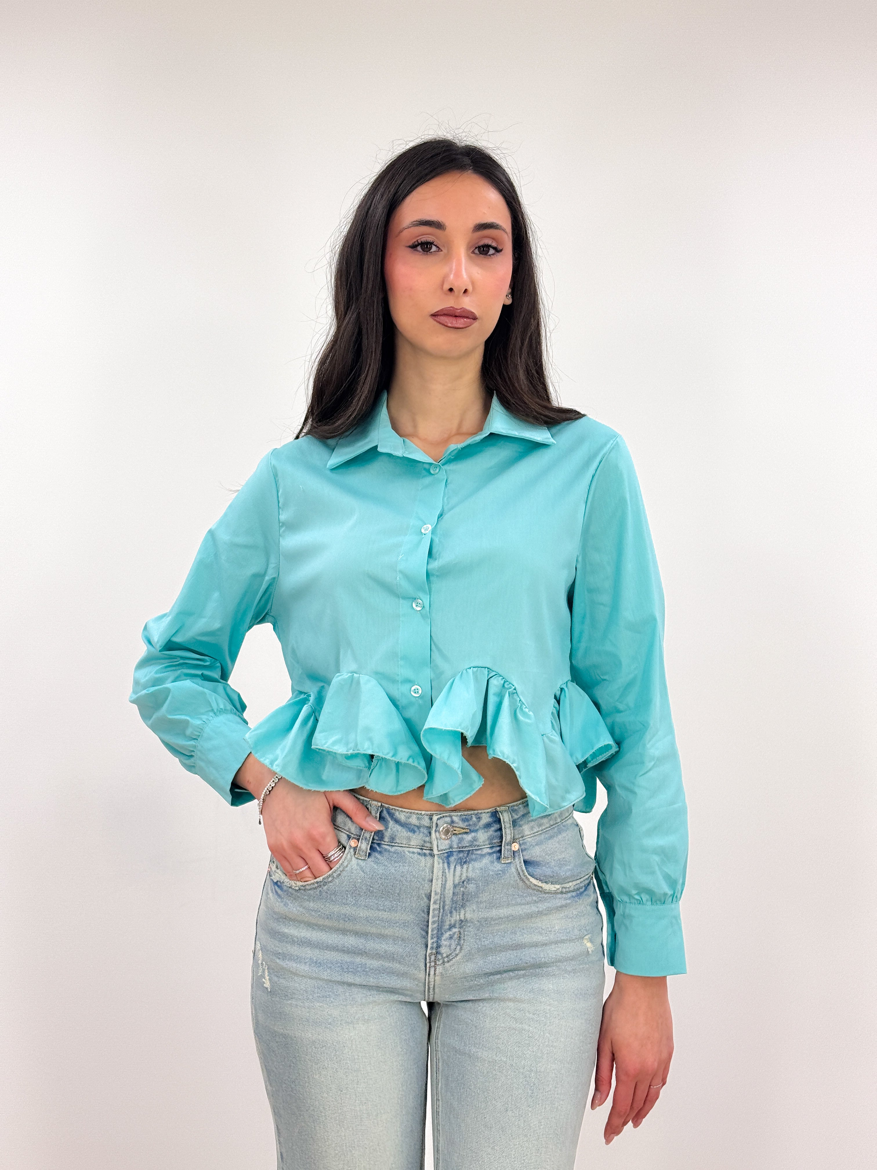 Camicia Volant Crop TIFFANY