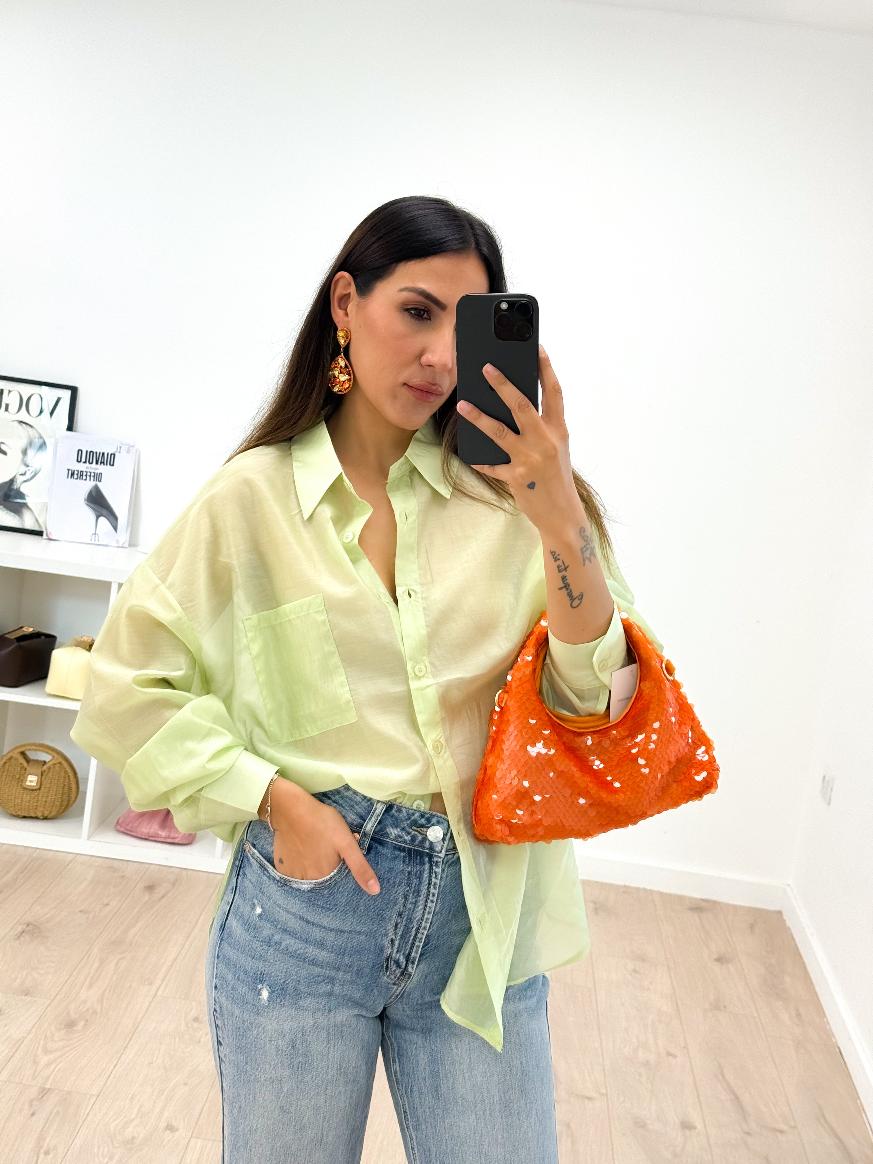 Camicia helena menta