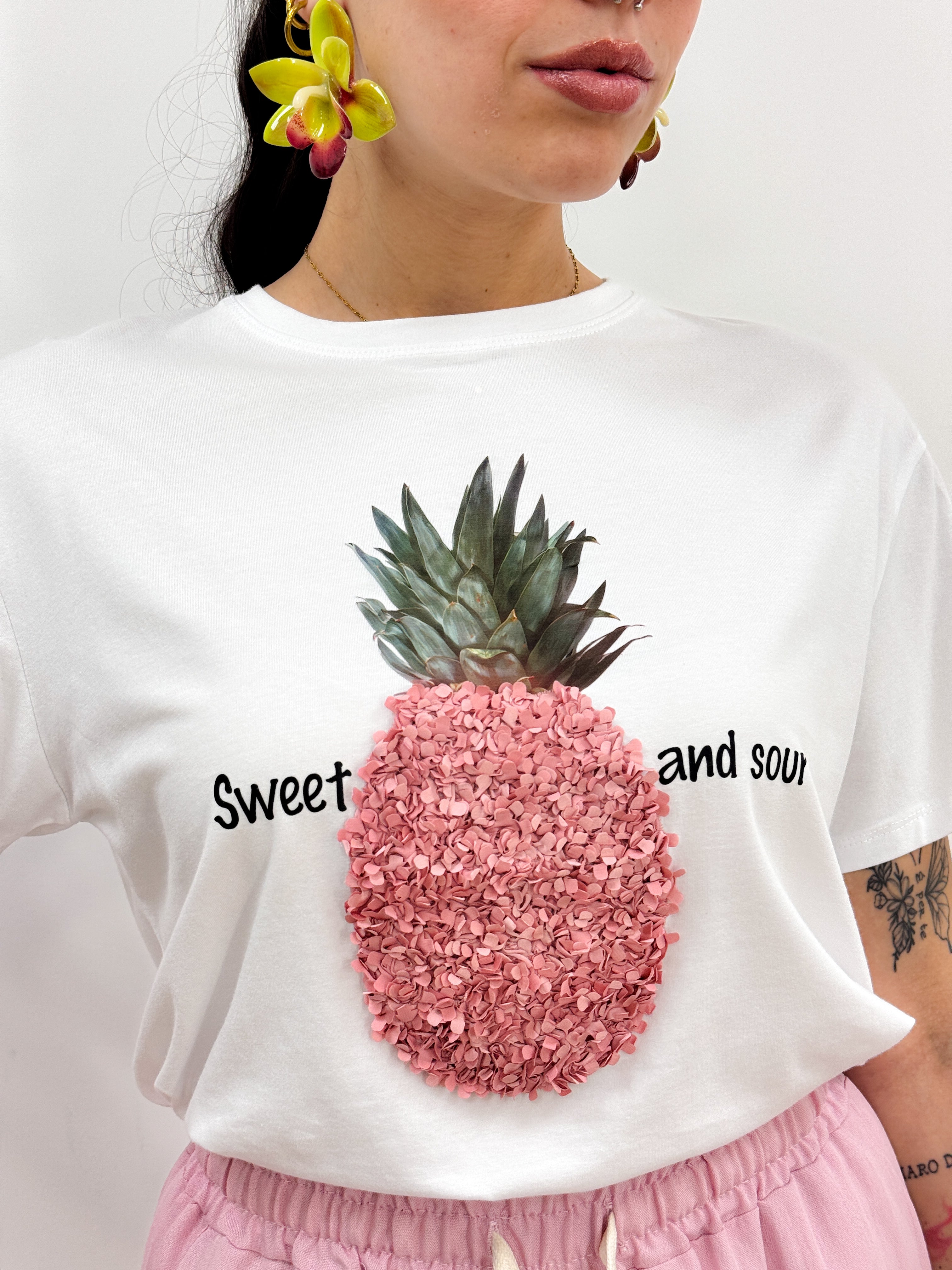 T-Shirt Ananas BIANCO