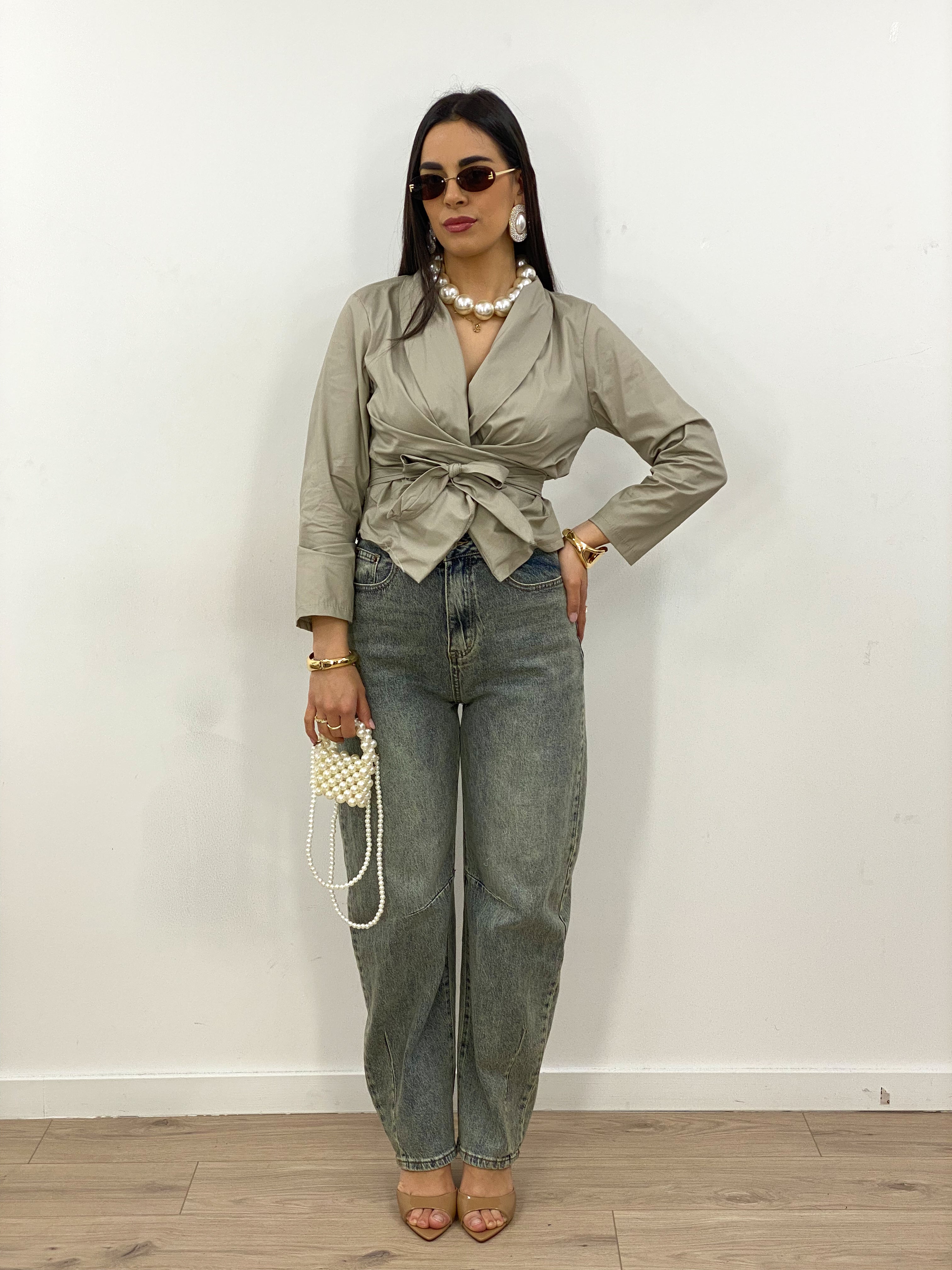 Camicia Kimono Beige