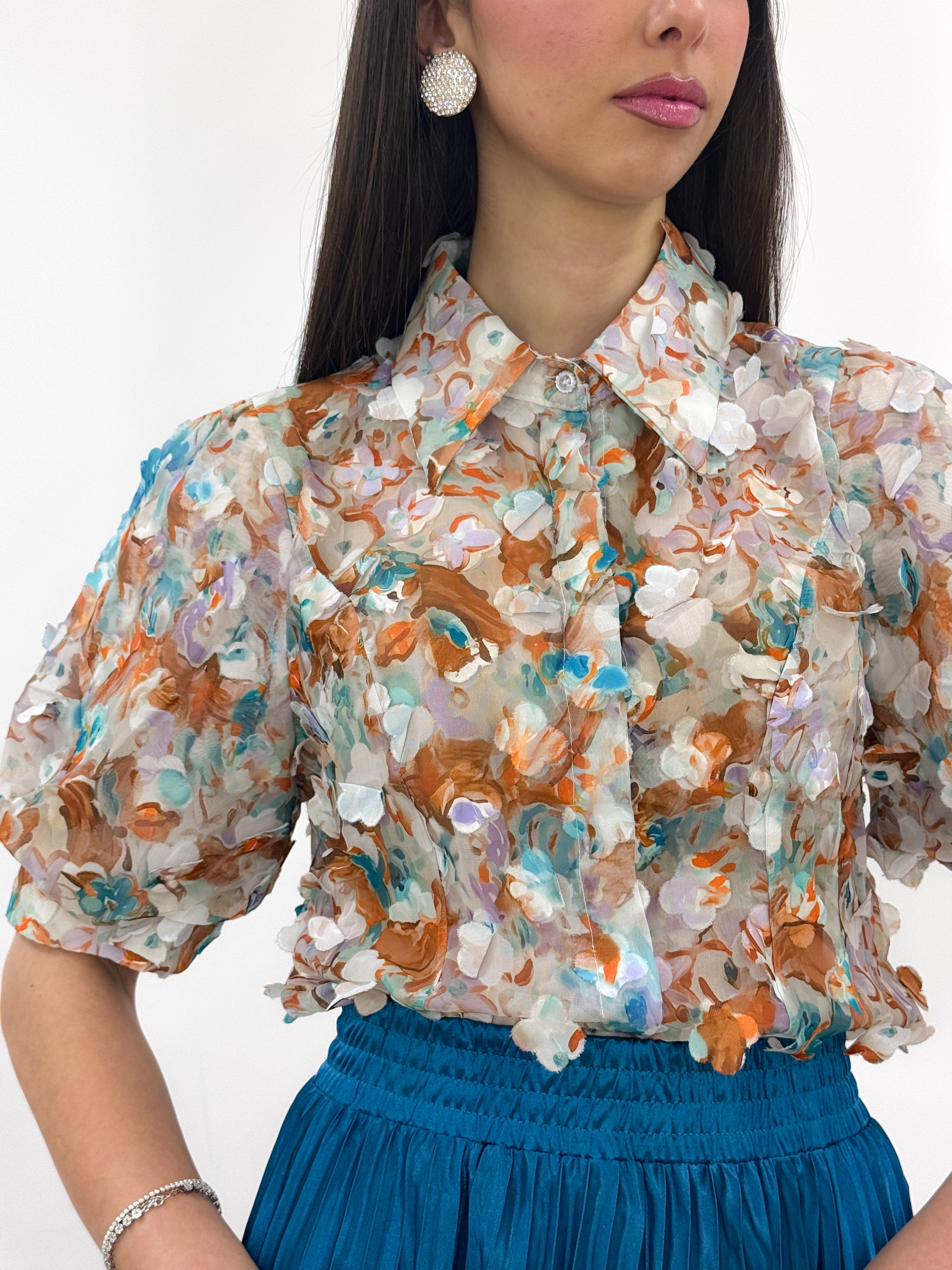 Camicia Petalo TURCHESE