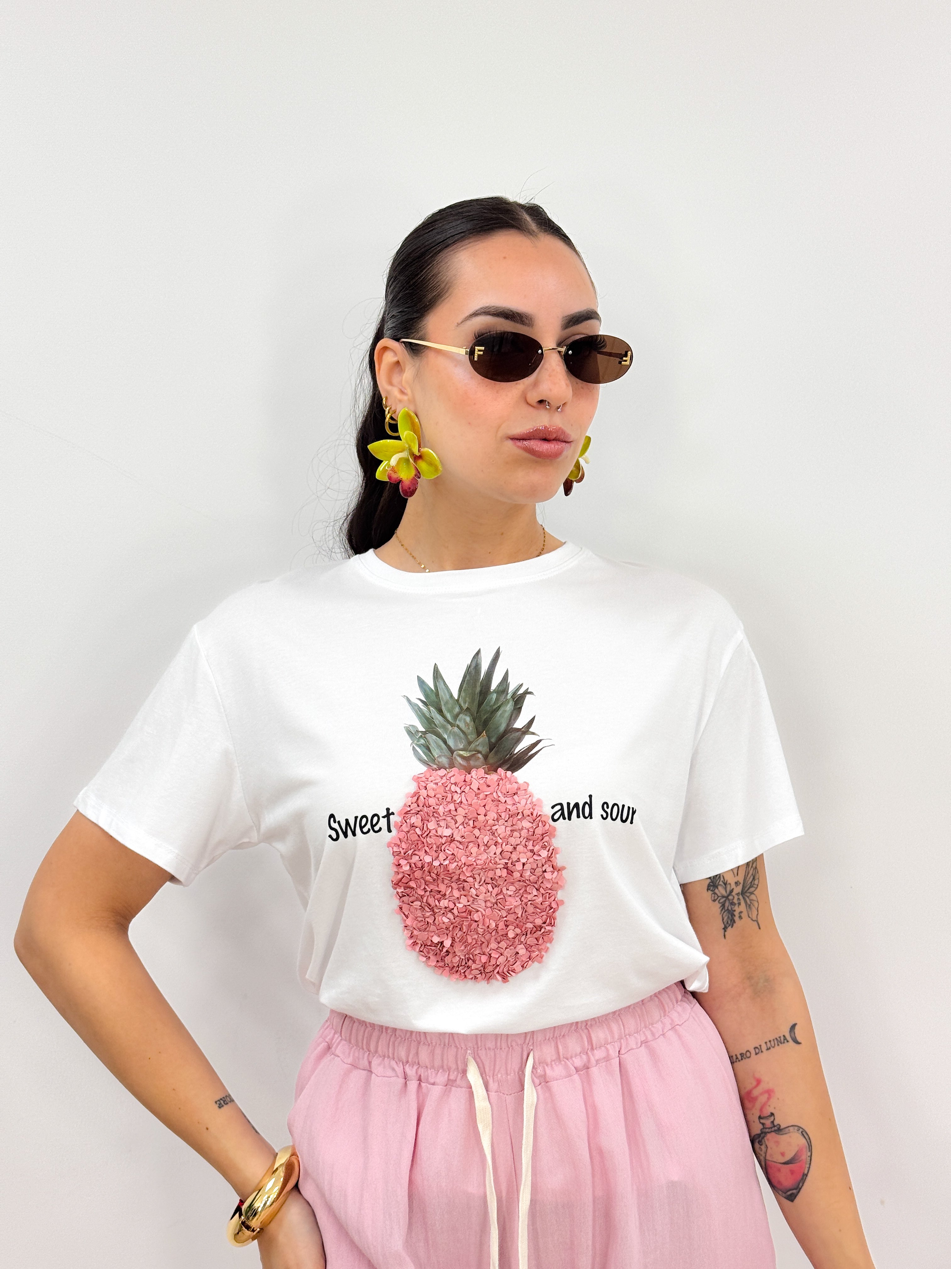 T-Shirt Ananas BIANCO