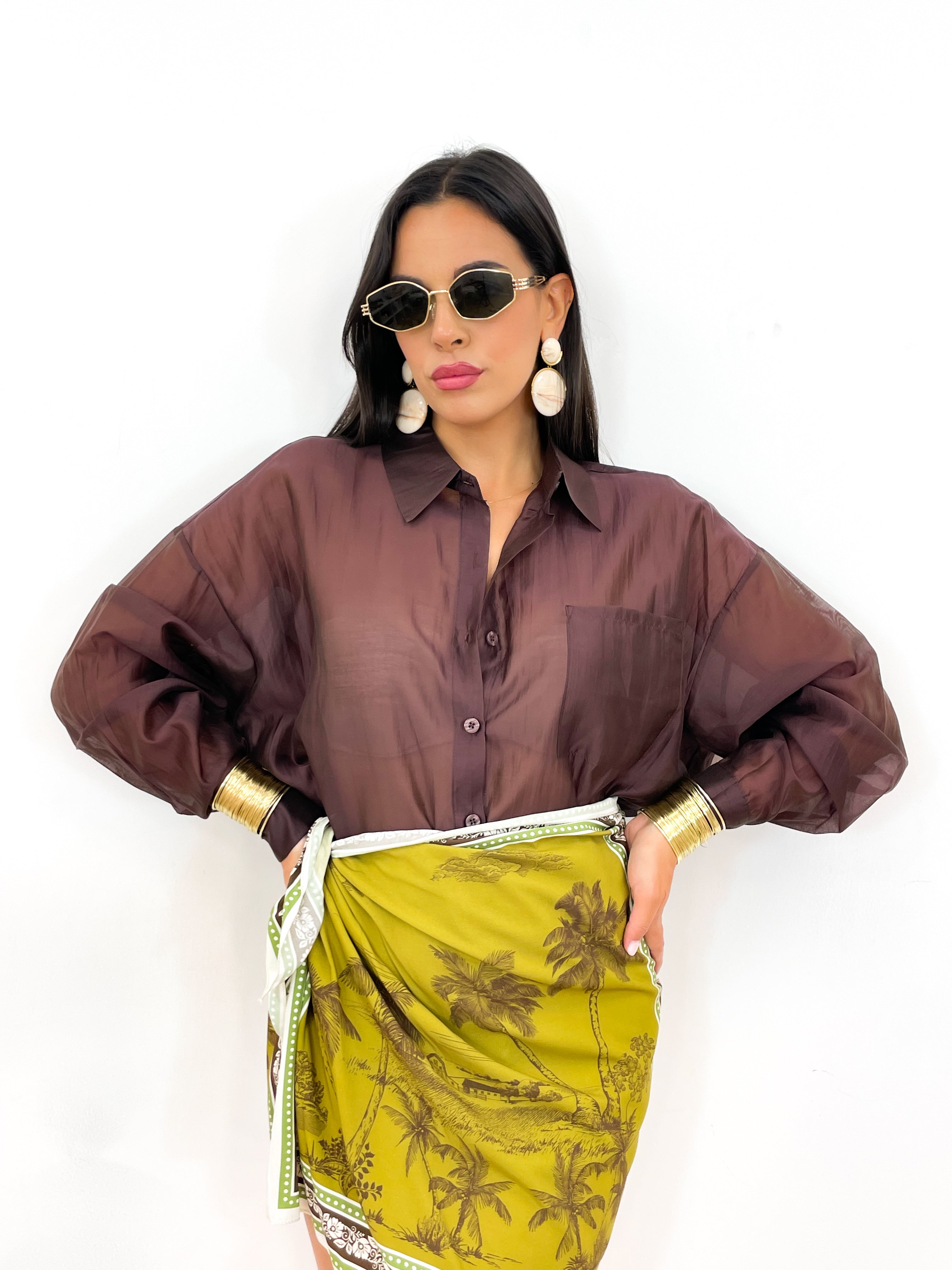 Camicia helena marrone