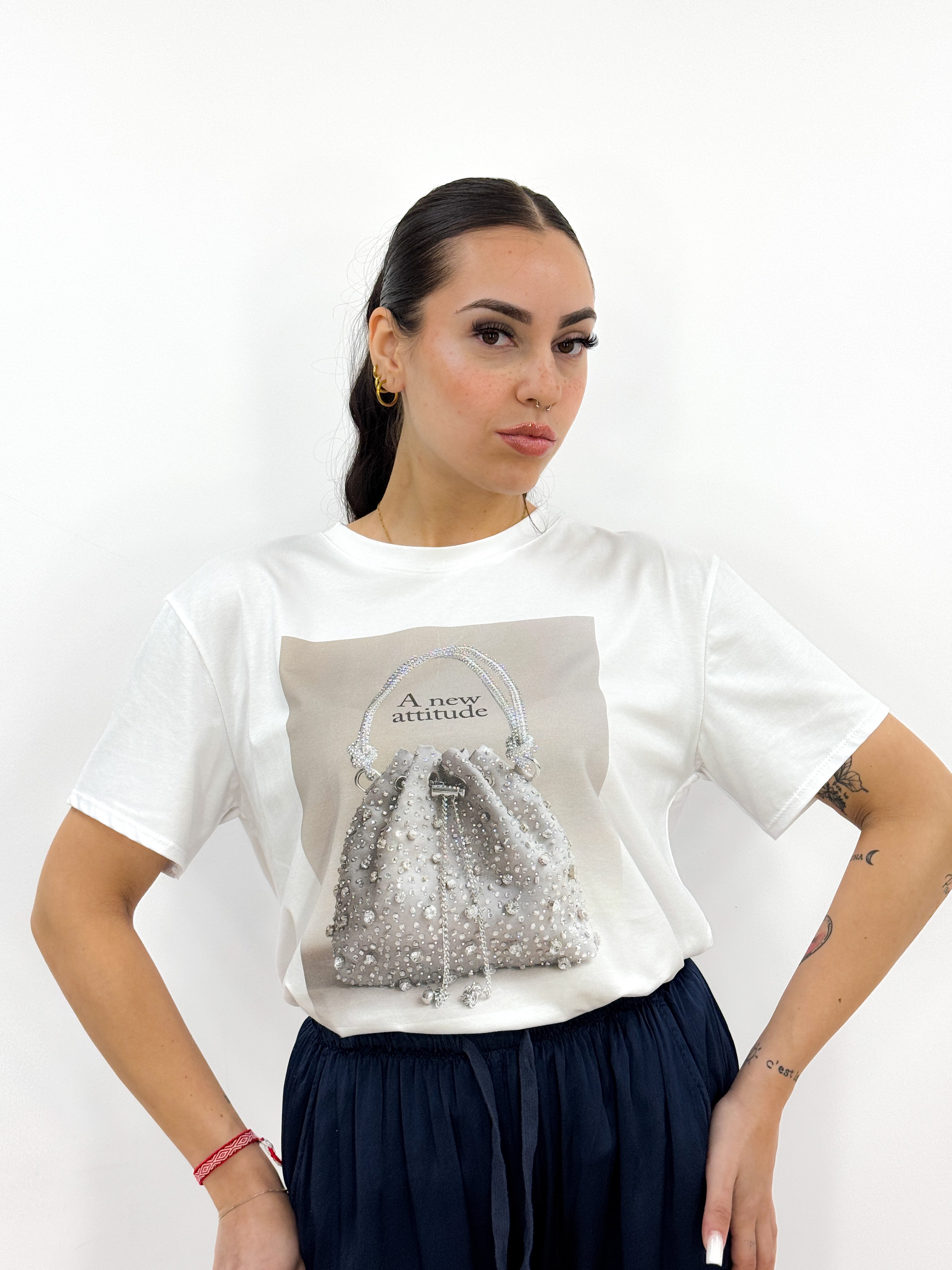 T-Shirt Attitude GRIGIO