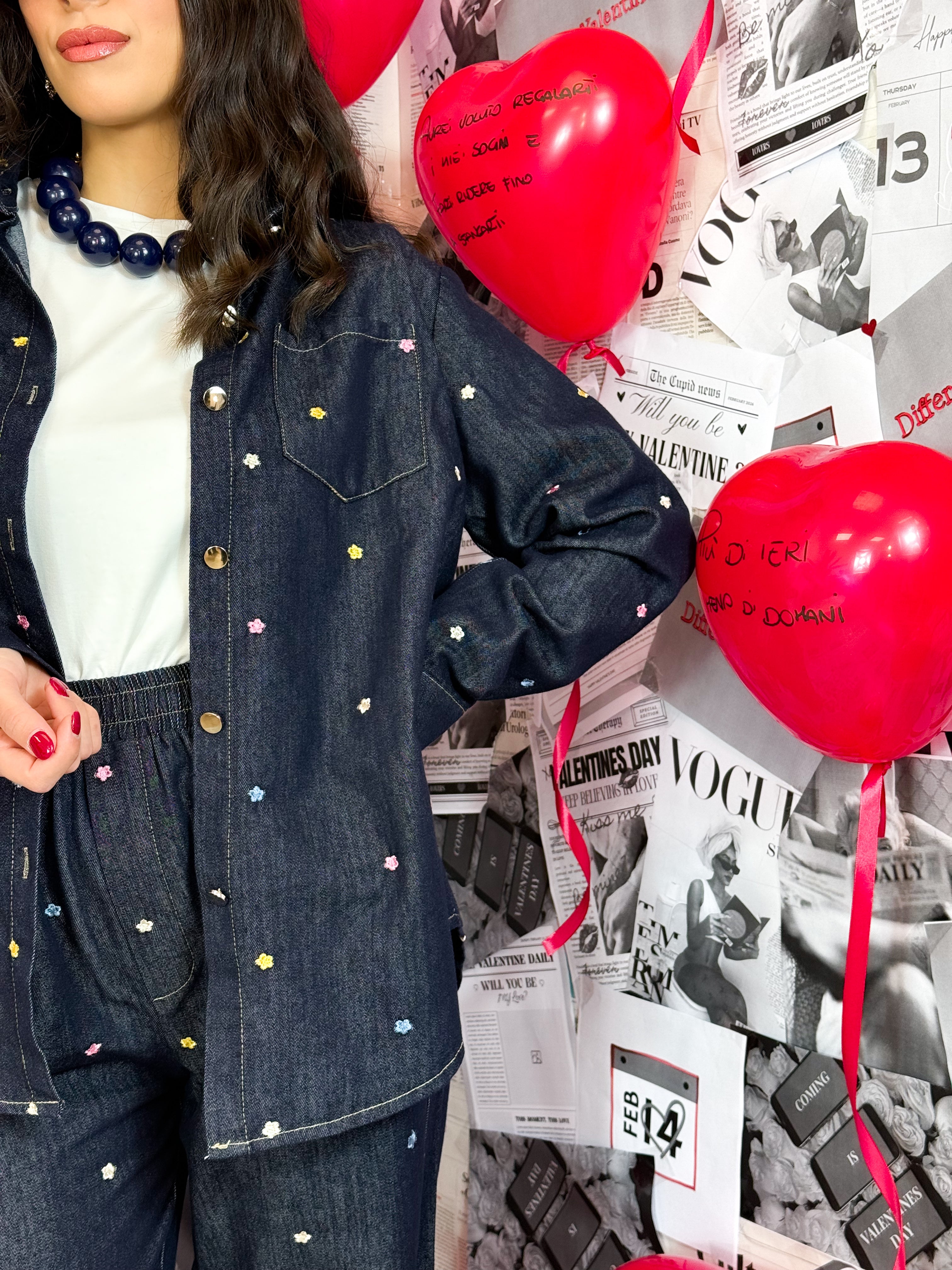 Coordinato Flowers Blu