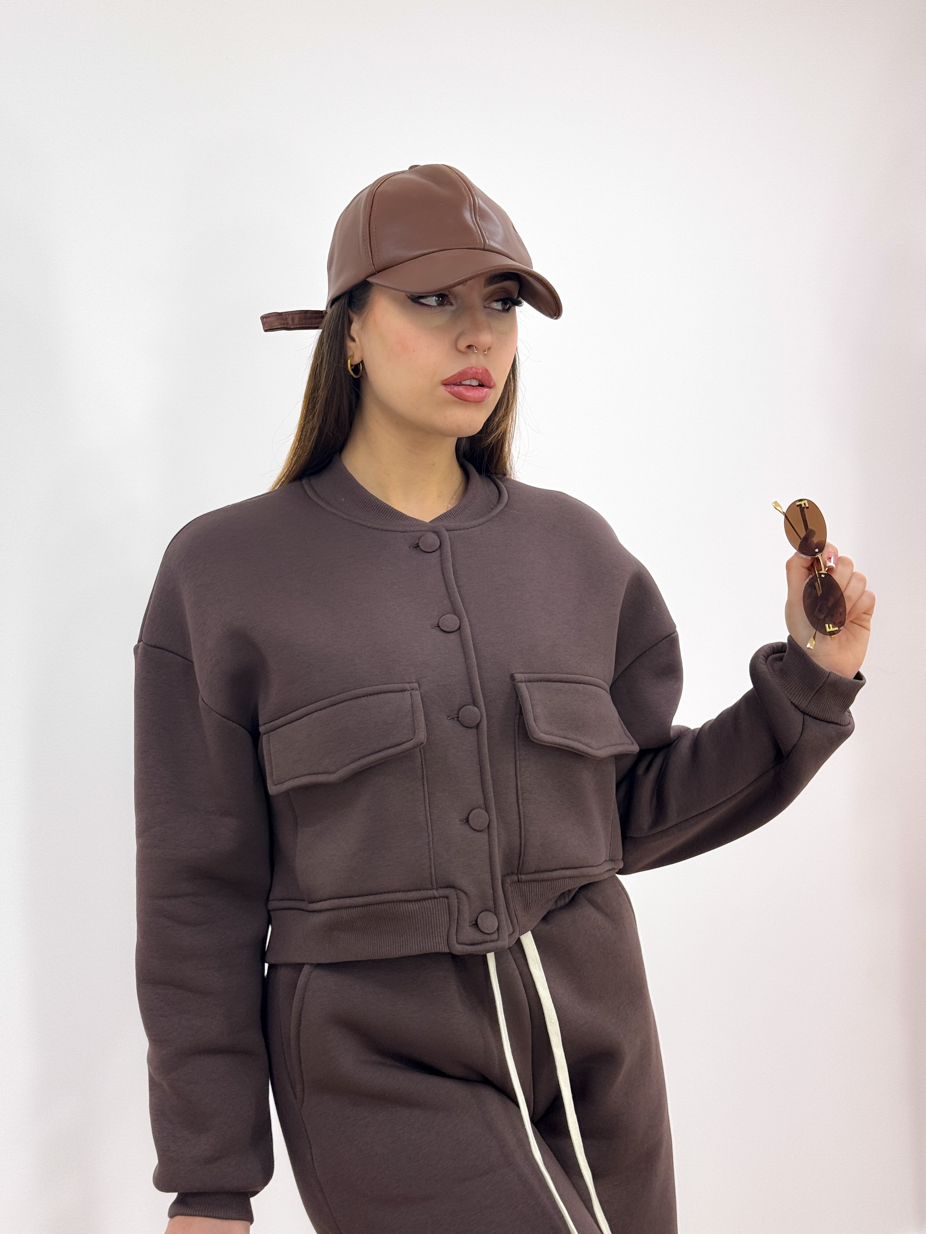 Coordinato Bomber MARRONE